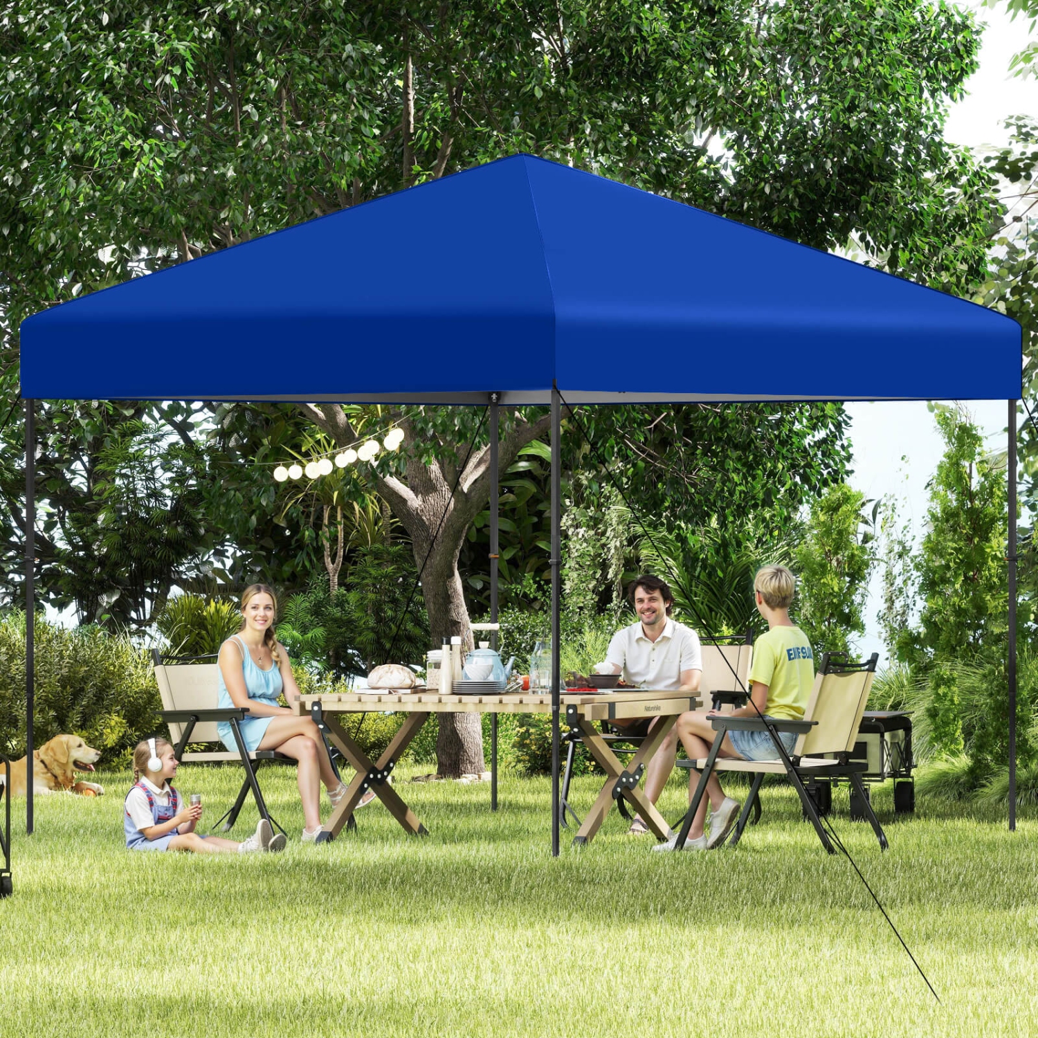 Costway 10 X 10 FT Pop up Canopy Tent with Portable Carrying Bag 8 Stakes 4 Wind Ropes Pink/Yellow/Beige/White/Gray/Navy