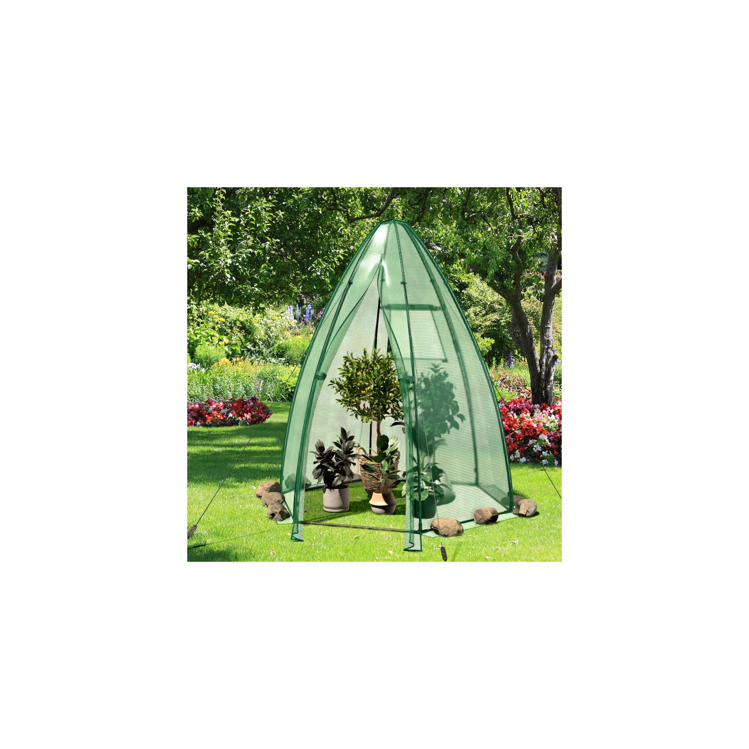 Mini Greenhouse with Portable Design and All-Weather PE Cover