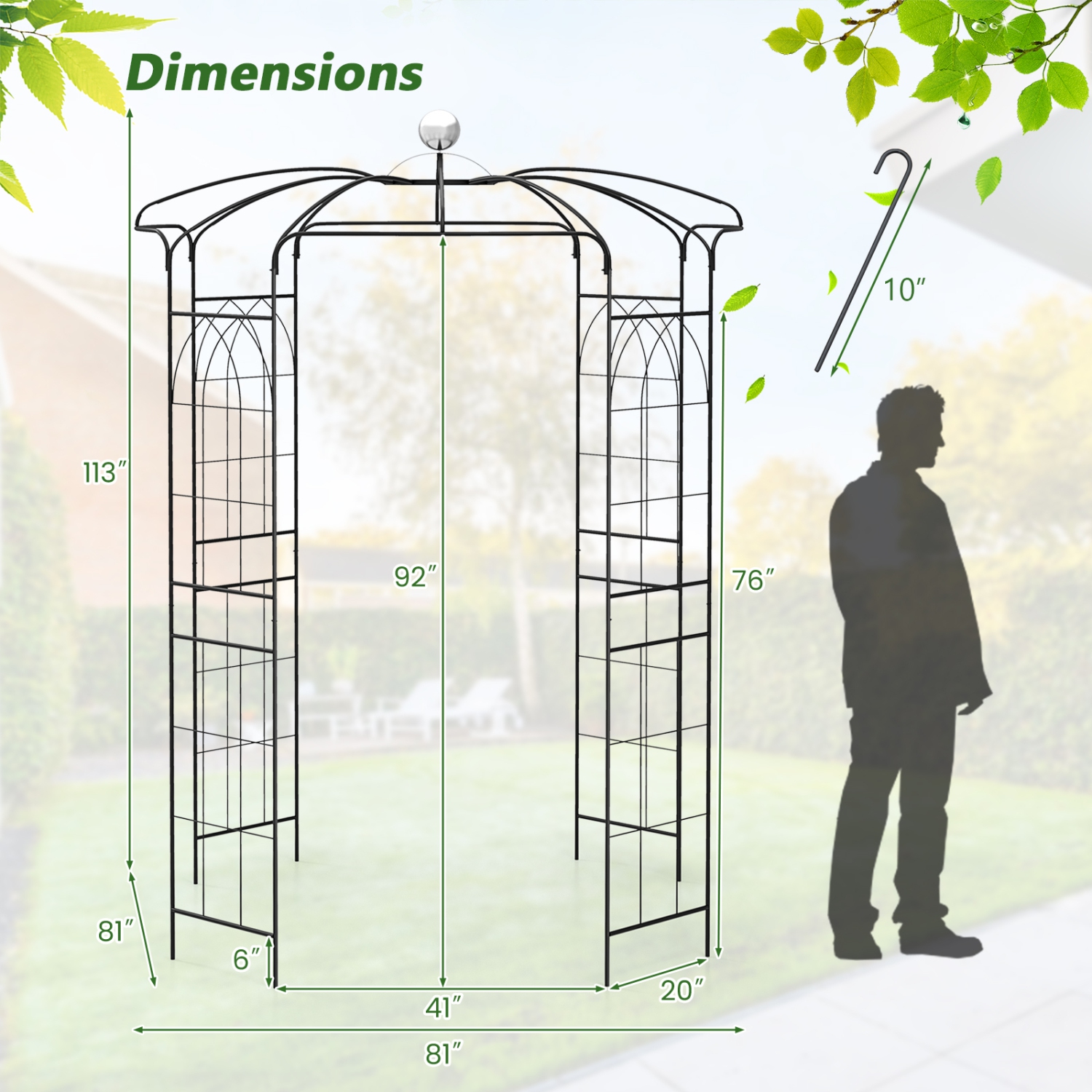 Decorative Birdcage Gazebo for Garden Vines and Wedding Ceremony
