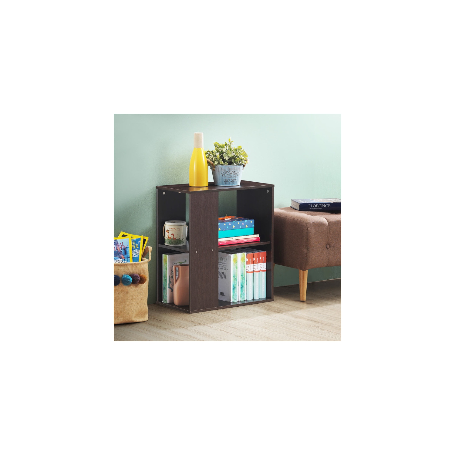 Table d'appoint à 3 niveaux avec tablettes de rangement pour le salon ou la chambre à coucher