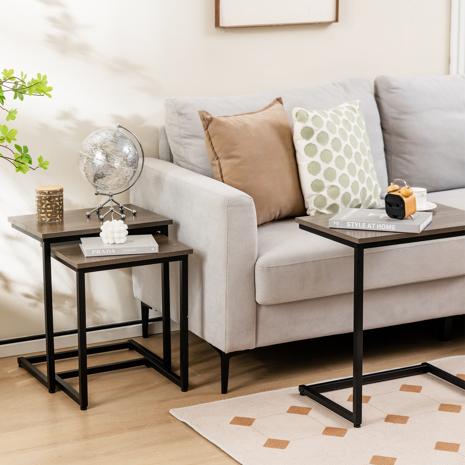 3-Piece Multi functional Coffee Table and End Table Set for Living Room
