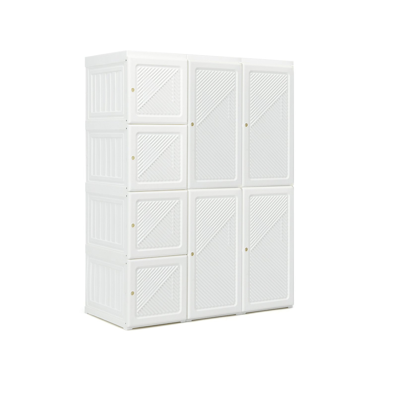 Space-Saving Fold able Wardrobe Organizer with 8 Cubby Compartments