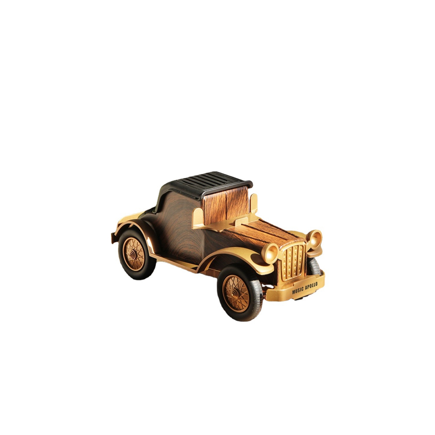 Retro Bluetooth Speaker | Portable Wireless Speaker | Bluetooth/USB Drive/TF Card/AUX Multi-Mode | 5W Subwoofer | Long-Range Wood-Grain Classic Car Desktop Outdoor Speaker