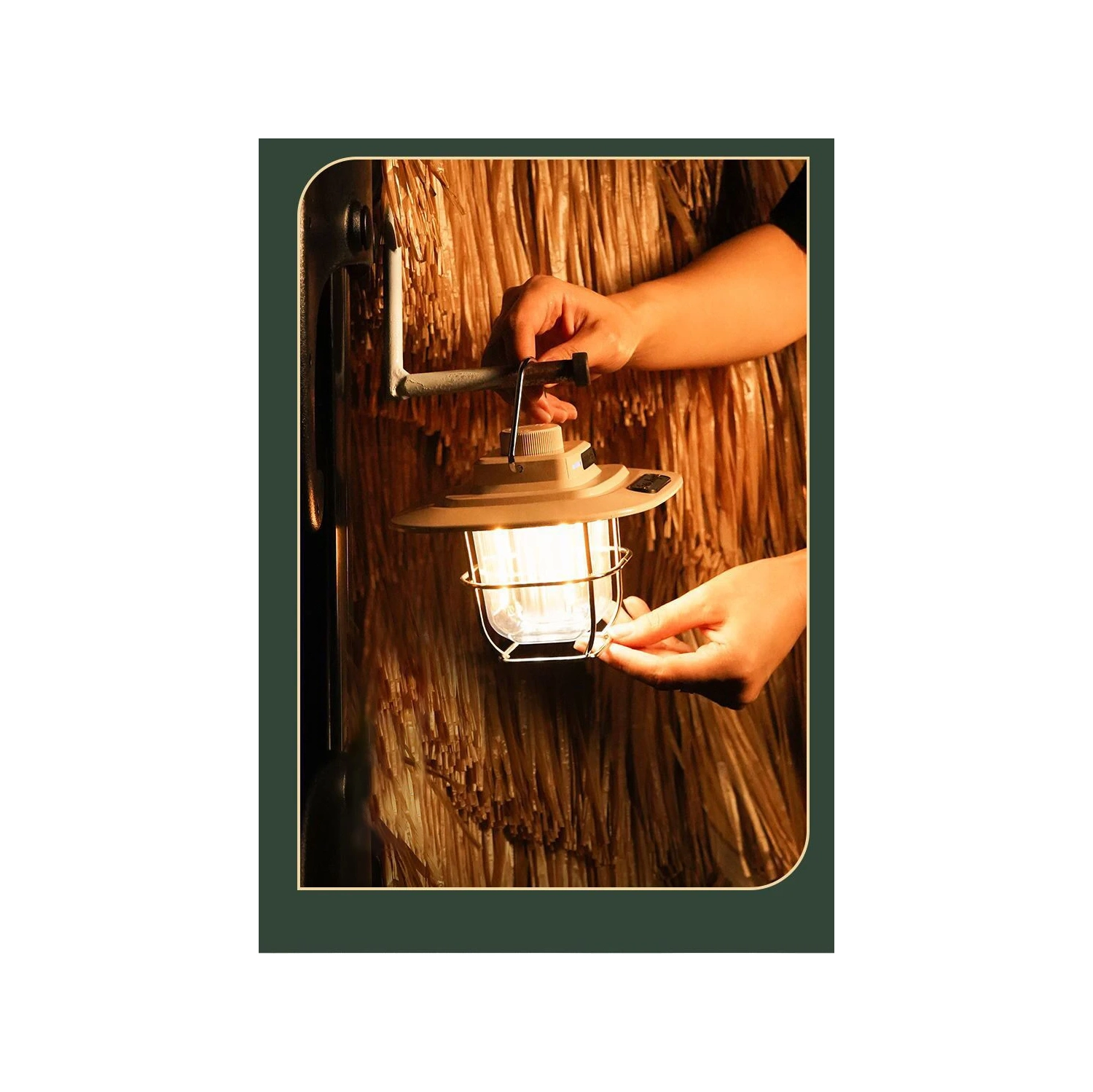 New outdoor camping light LED retro lantern portable tent light USB portable lighting outdoor camping light foldable hanging camping light - LY02