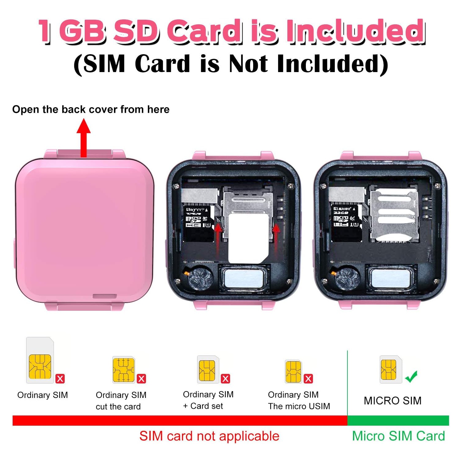 Montre intelligente pour garçons avec 16 jeux, montre intelligente HD à écran tactile pour enfants avec lecteur de musique - rouge