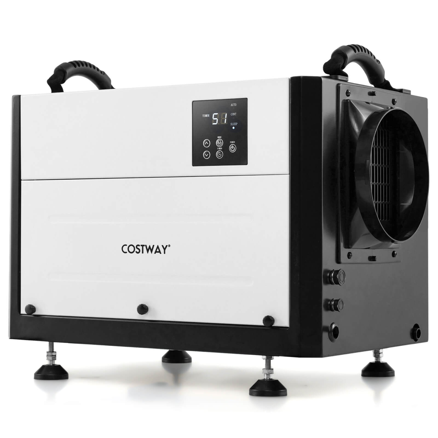 Costway 155/192 Pint Crawl Space Dehumidifier Commercial Dehumidifier with 3 Modes & 24H Timer Blue/White