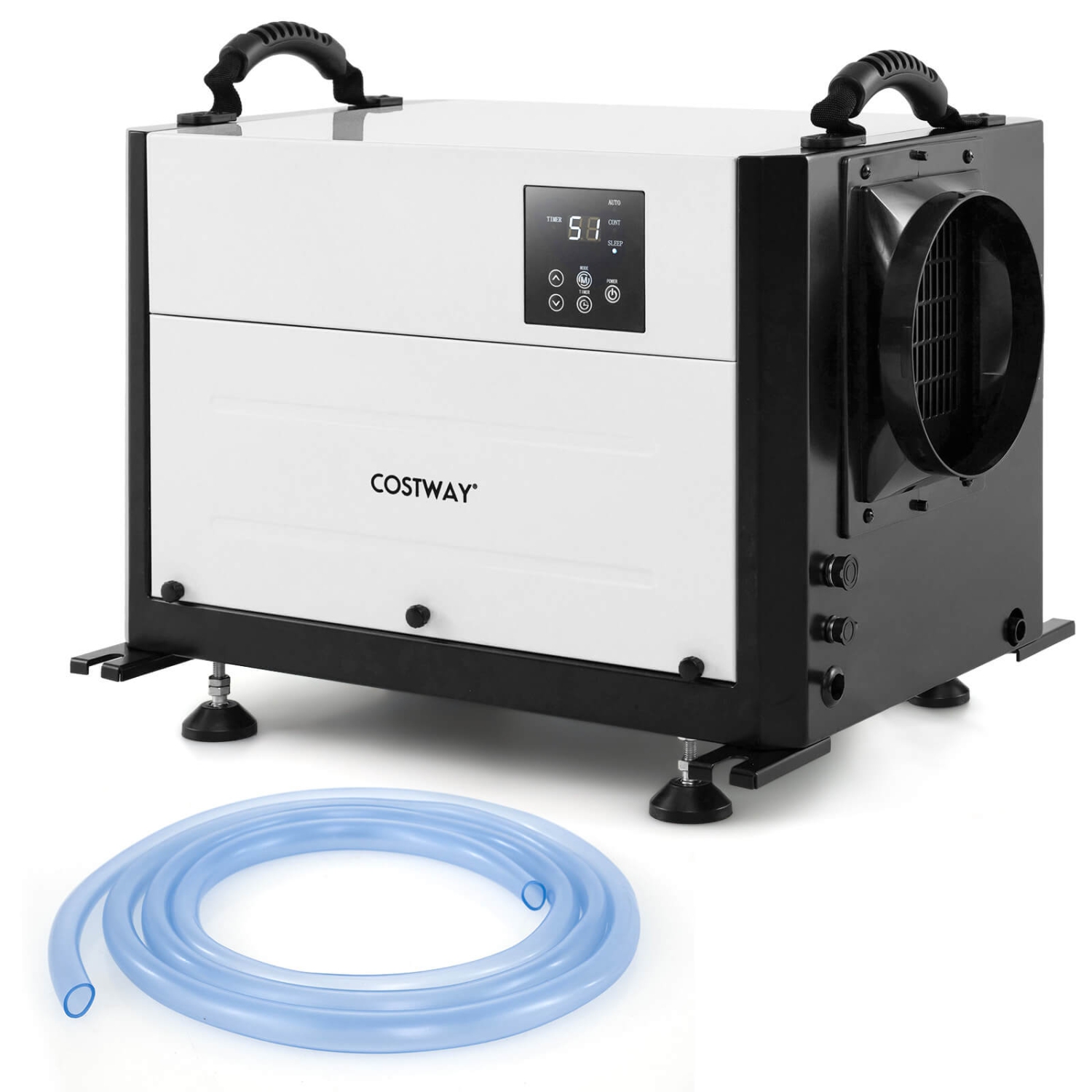 Costway 155/192 Pint Crawl Space Dehumidifier Commercial Dehumidifier with 3 Modes & 24H Timer Blue/White