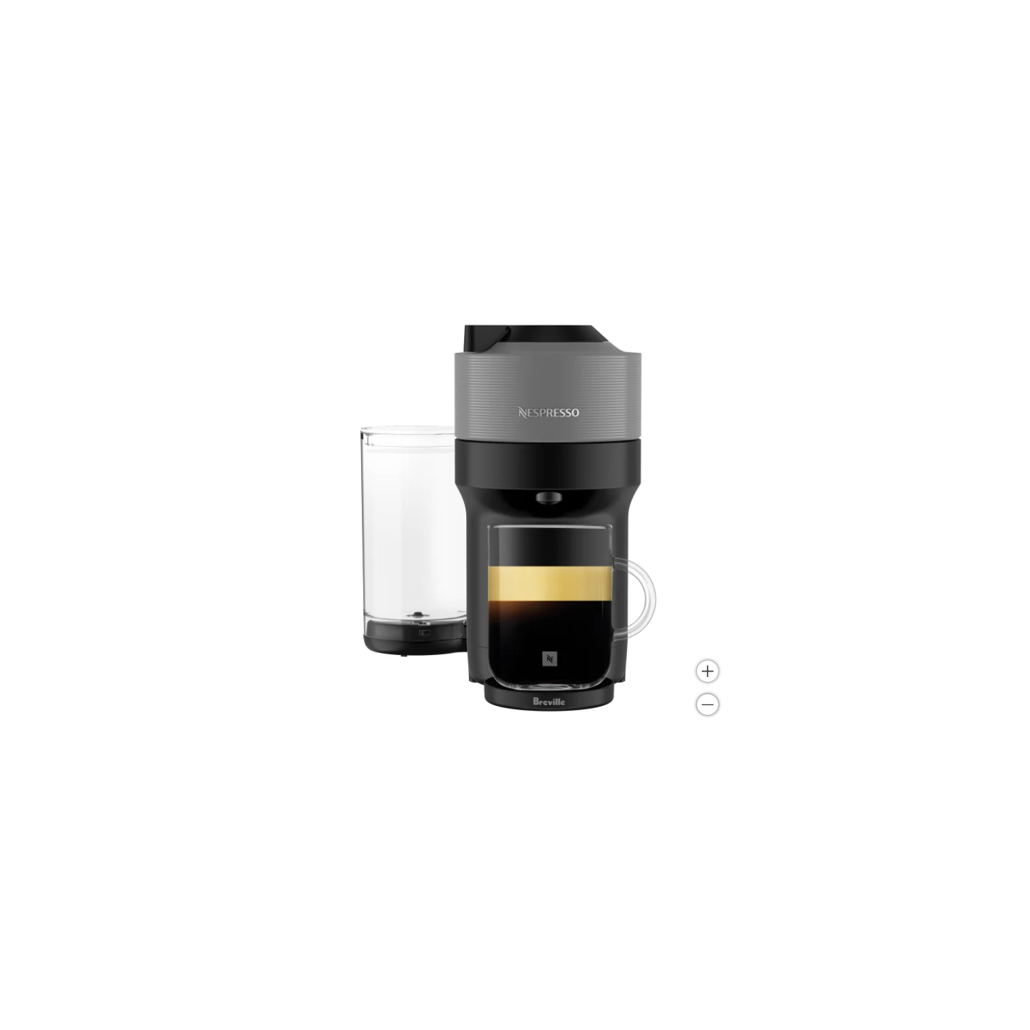 Nespresso Vertuo Pop+ Deluxe Coffee and Espresso Machine by Breville with Aeroccino Milk Frother, Titan