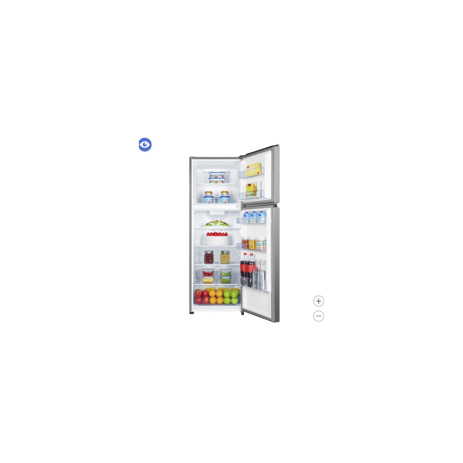 Hisense 24 in. 11.5 cu ft. Stainless Steel Top Mount Counter Depth Refrigerator with Recessed Handles
