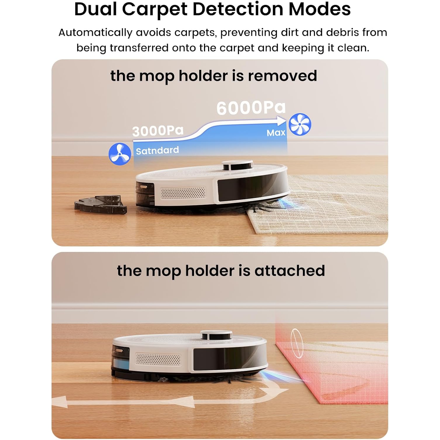 Open Box – Lefant M2 Pro Robot Vacuum and Mop, 45-Day Self-Emptying, 5500Pa Suction with Precision Mapping, Lidar Navigation, Wi-Fi/App/Alexa, Ideal