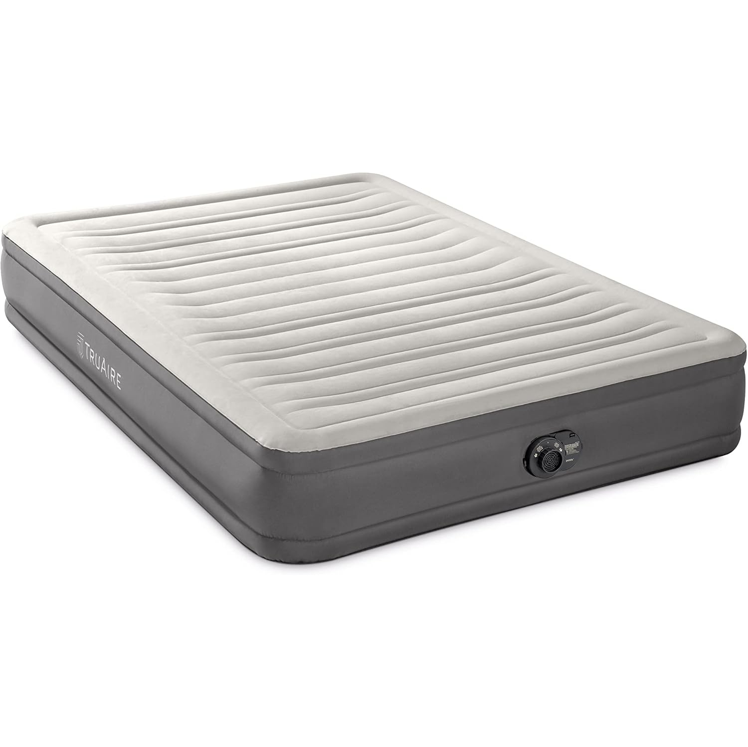 Intex TruAire Luxury Air Mattress Queen Size Built-in Electric Pump Gray - 64023ED