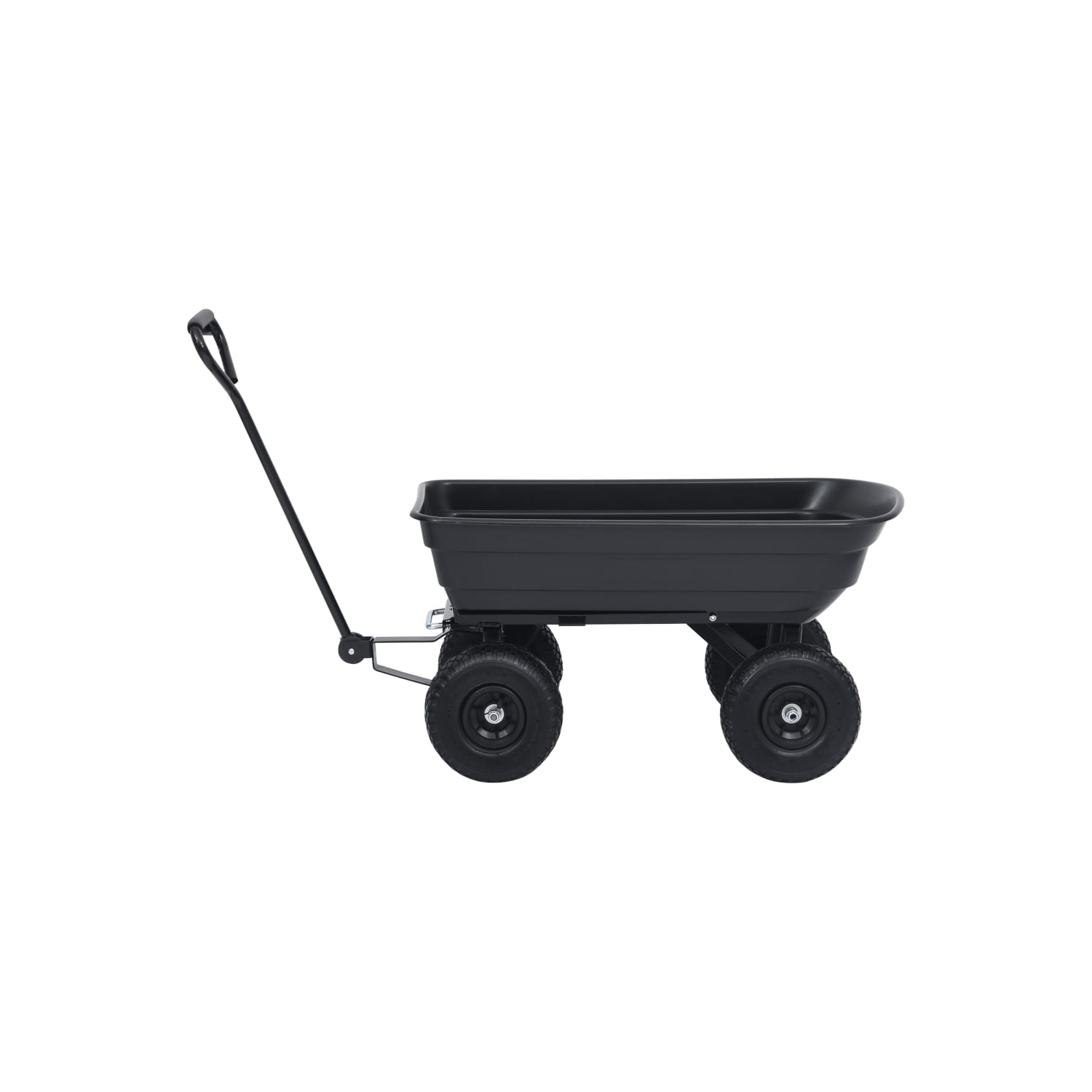 VidaXL – Chariot de jardin basculant 300 kg 75 L, noir