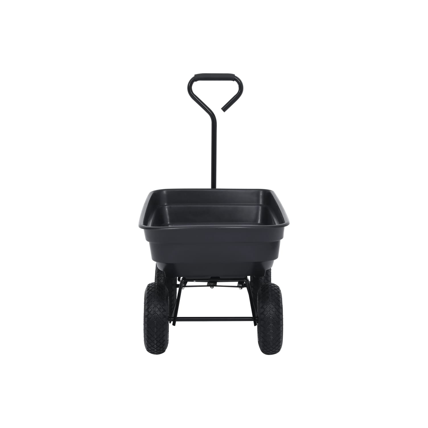 VidaXL – Chariot de jardin basculant 300 kg 75 L, noir