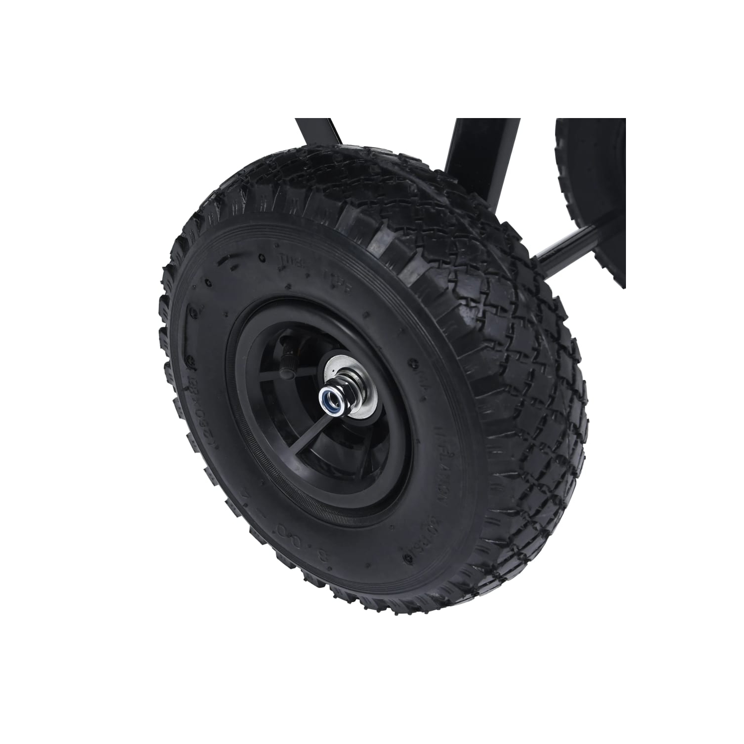 VidaXL – Chariot de jardin basculant 300 kg 75 L, noir