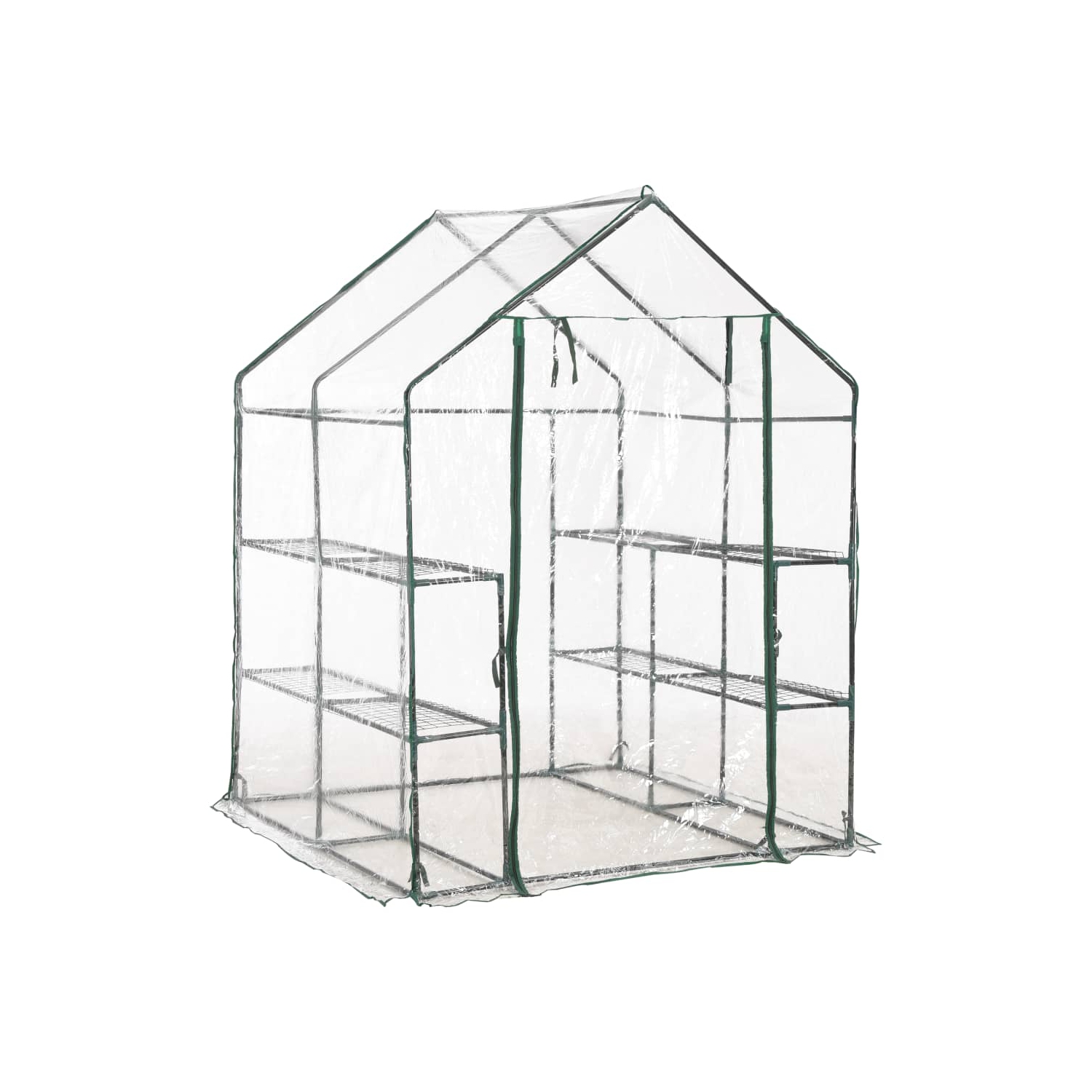 Serre vidaXL avec 8 tablettes 143 x 143 x 195&nbsp;cm