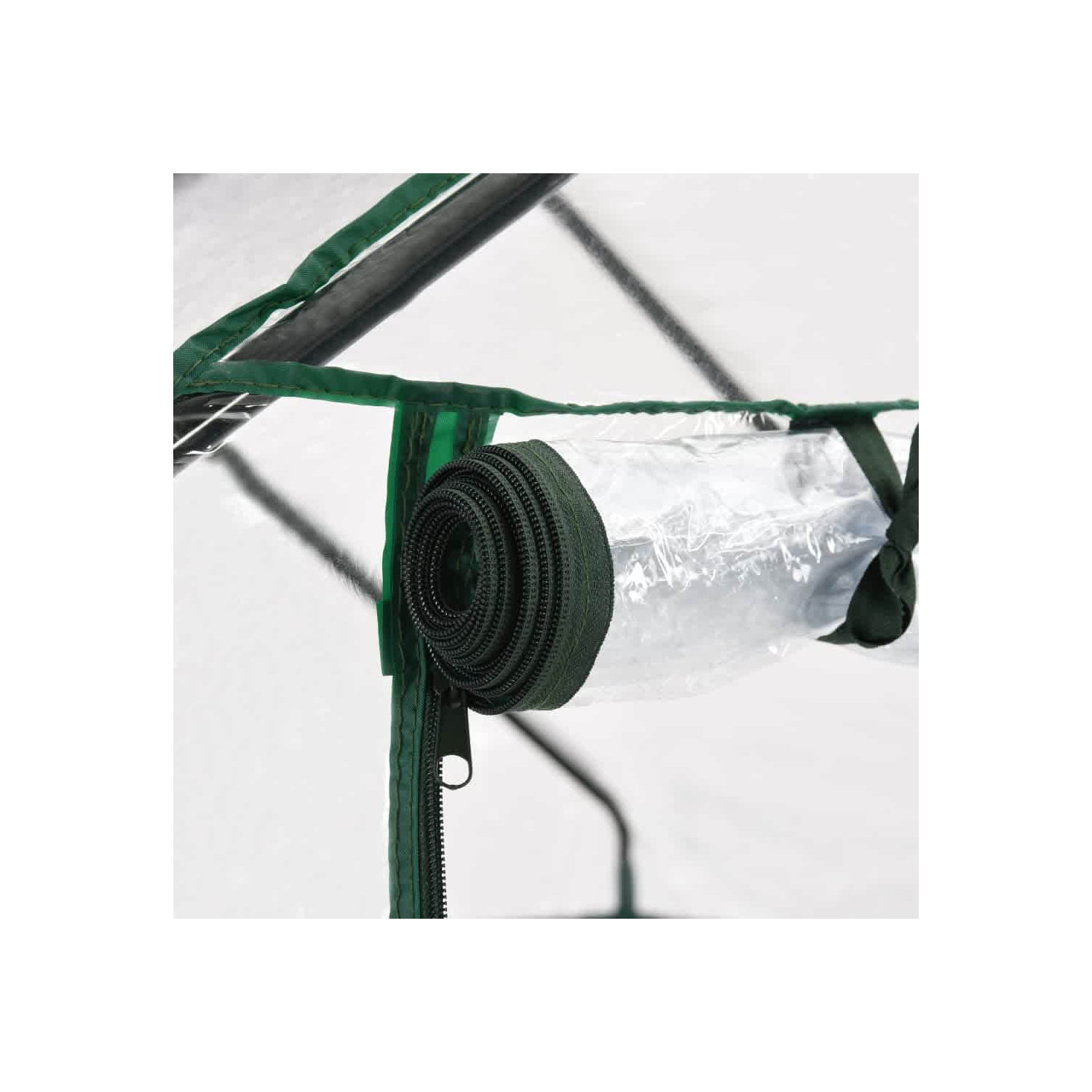 Serre vidaXL avec 8 tablettes 143 x 143 x 195&nbsp;cm