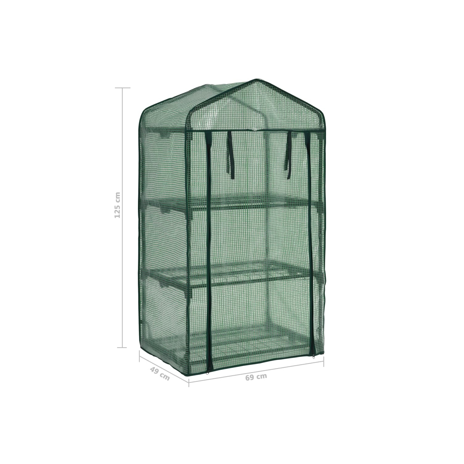 VidaXL – Mini serre 69 x 49 x 125&nbsp;cm à 3 niveaux