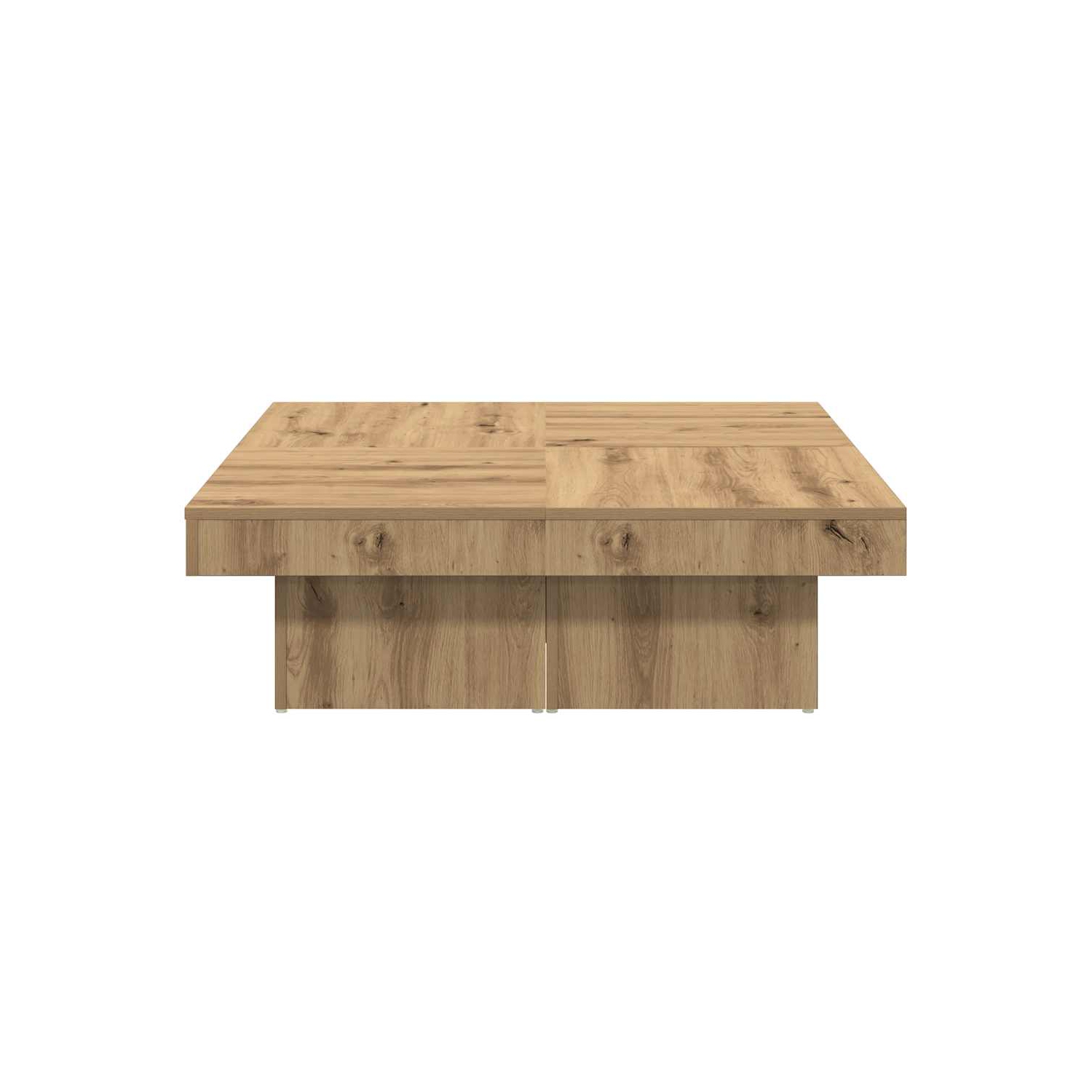 Table basse VidaXL chêne artisanal 90 x 90 x 28&nbsp;cm Bois d'ingénierie