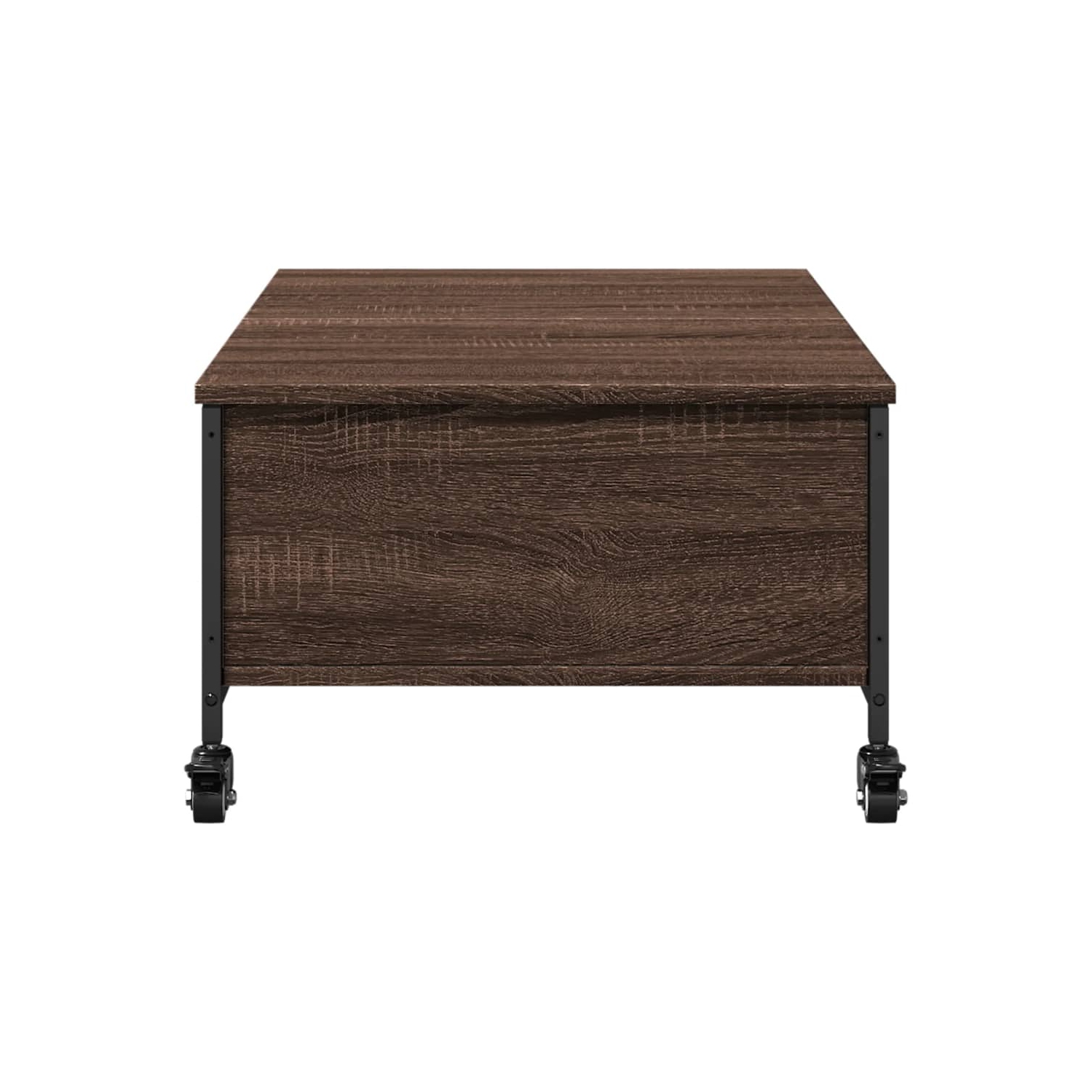 Table basse à&nbsp;roulettes VidaXL Chêne brun 91 x 55 x 34&nbsp;cm&nbsp;Bois d'ingénierie