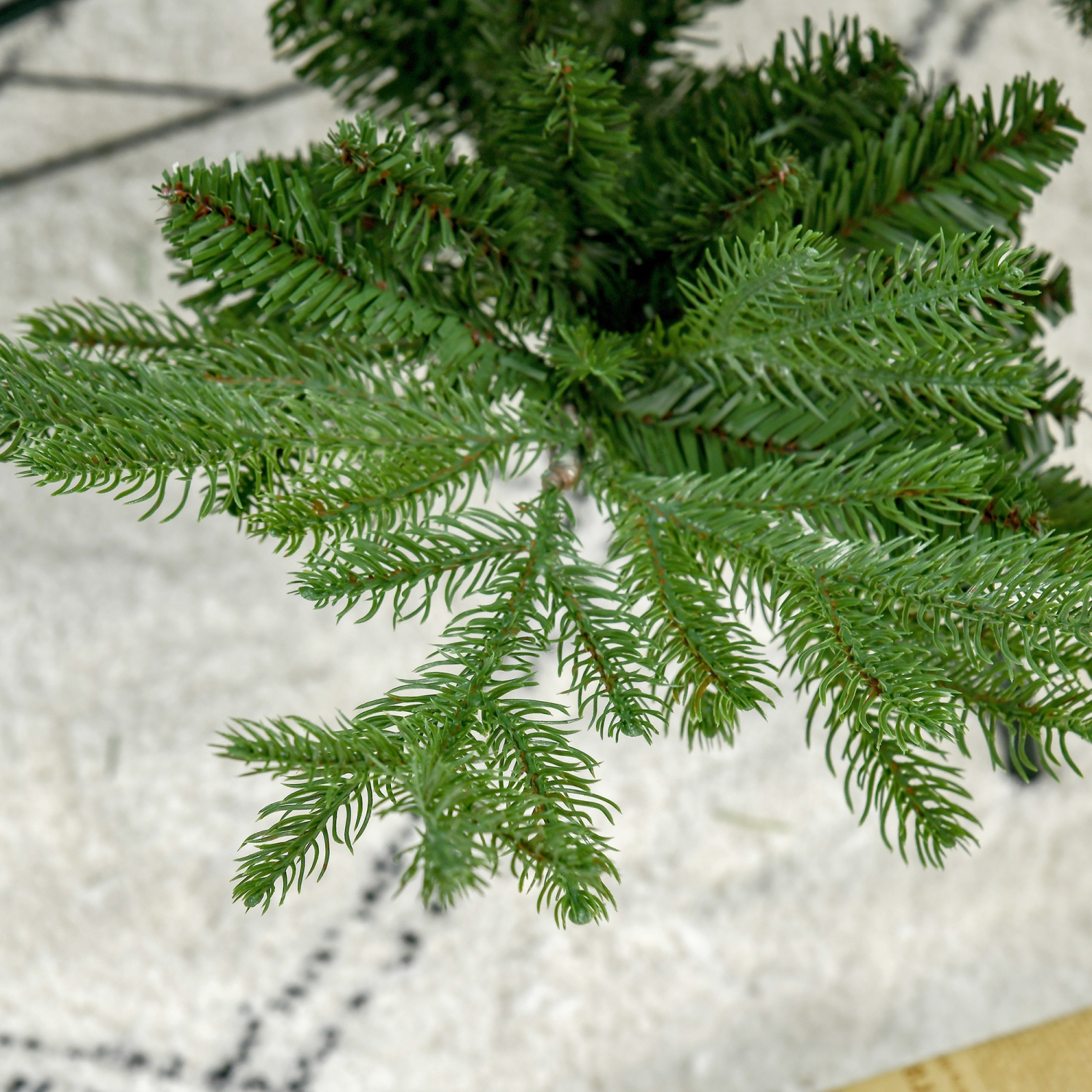 HOMCOM – Arbre de Noël artificiel 9&nbsp;pi, décoration de pins larges, arbre de Noël à charnières avec 1939 pointes, base en métal, vert