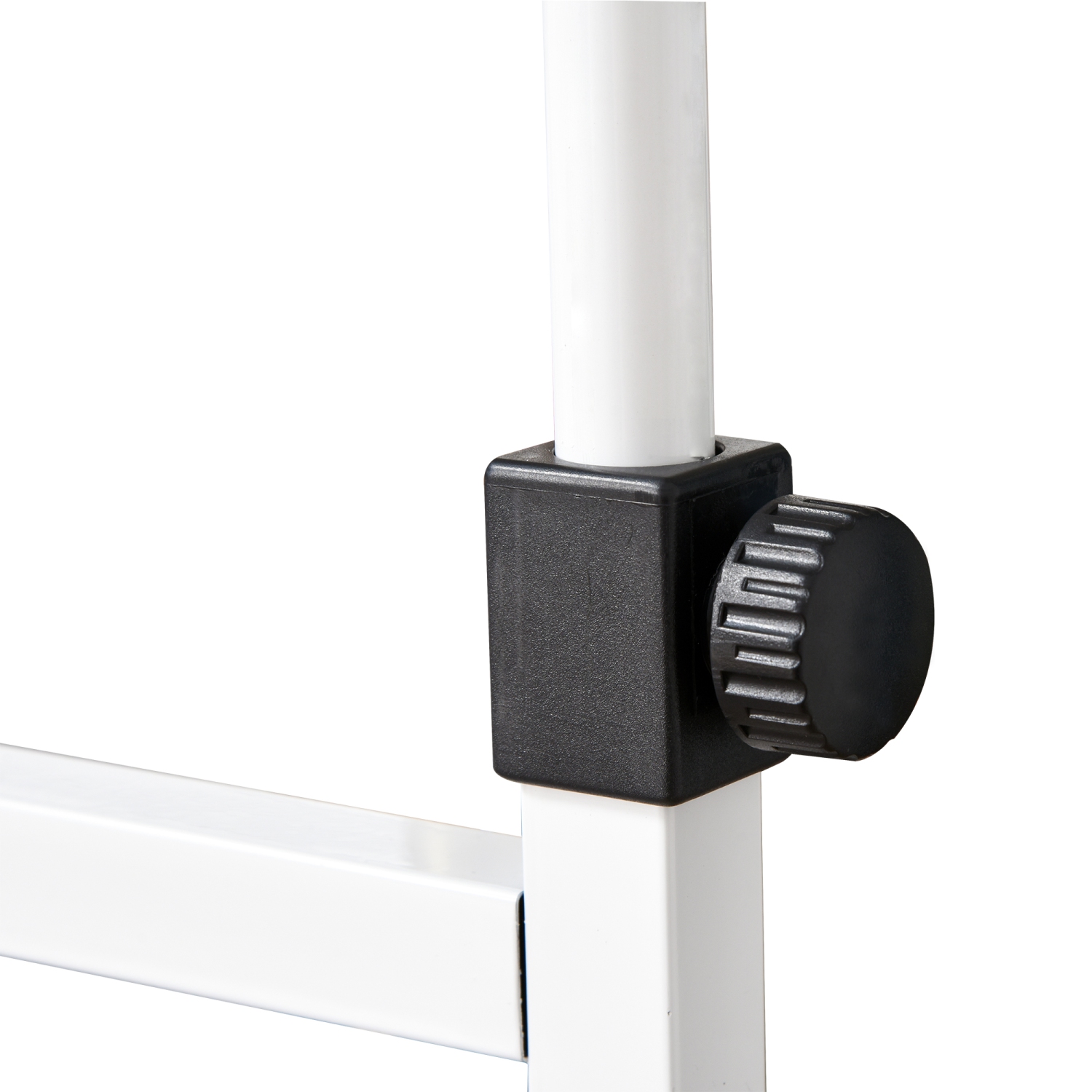 Bureau debout mobile de HOMCOM, hauteur réglable 31.5&nbsp;po, bureau debout avec roulettes pour canapé-lit, salon, chambre, bureau à domicile, blanc