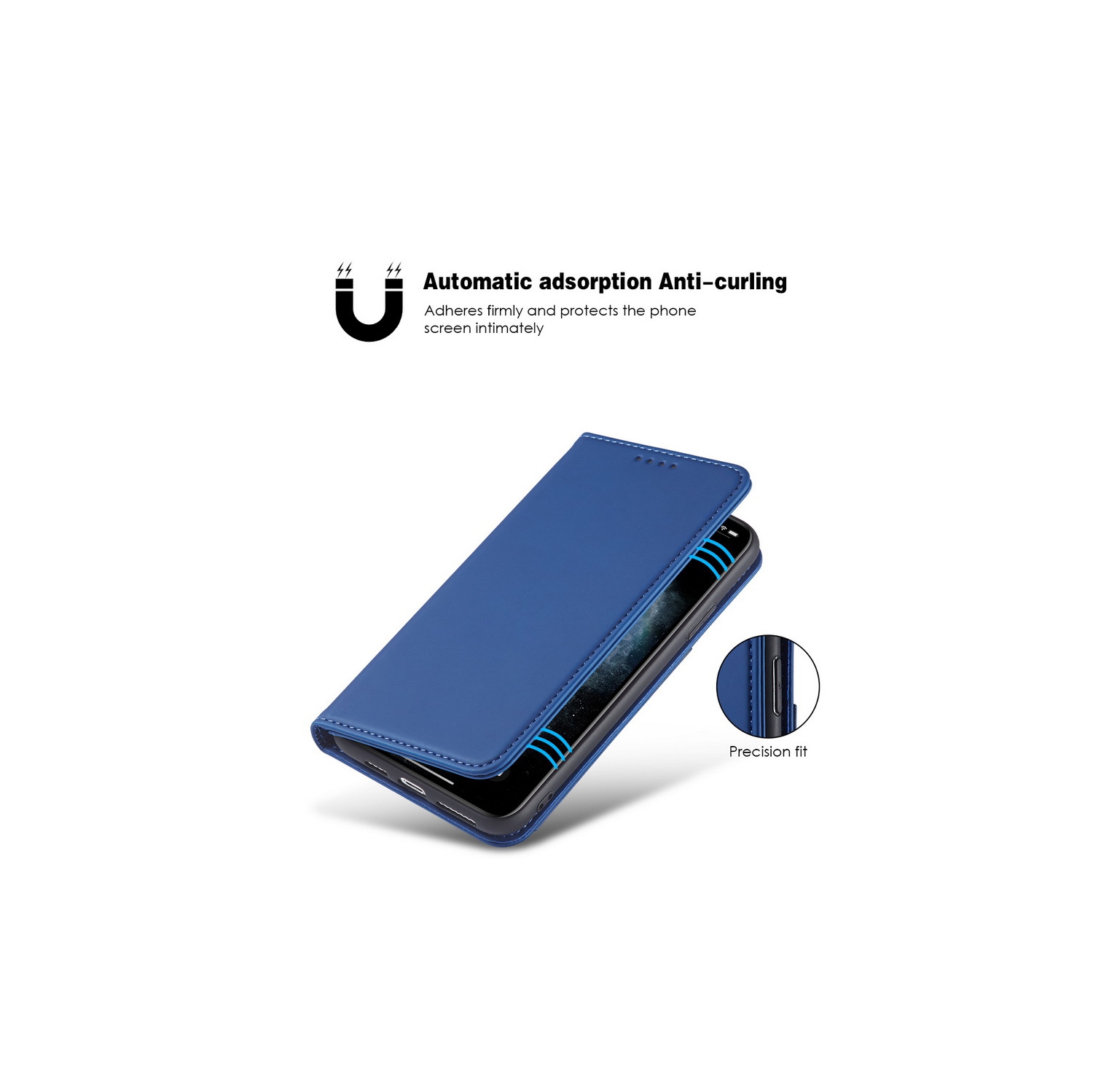 Convient pour iPhone 14&nbsp;mois étui cuir Apple avec ventouse magnétique étui pour téléphone cellulaire sensation habillage rabat résistant à