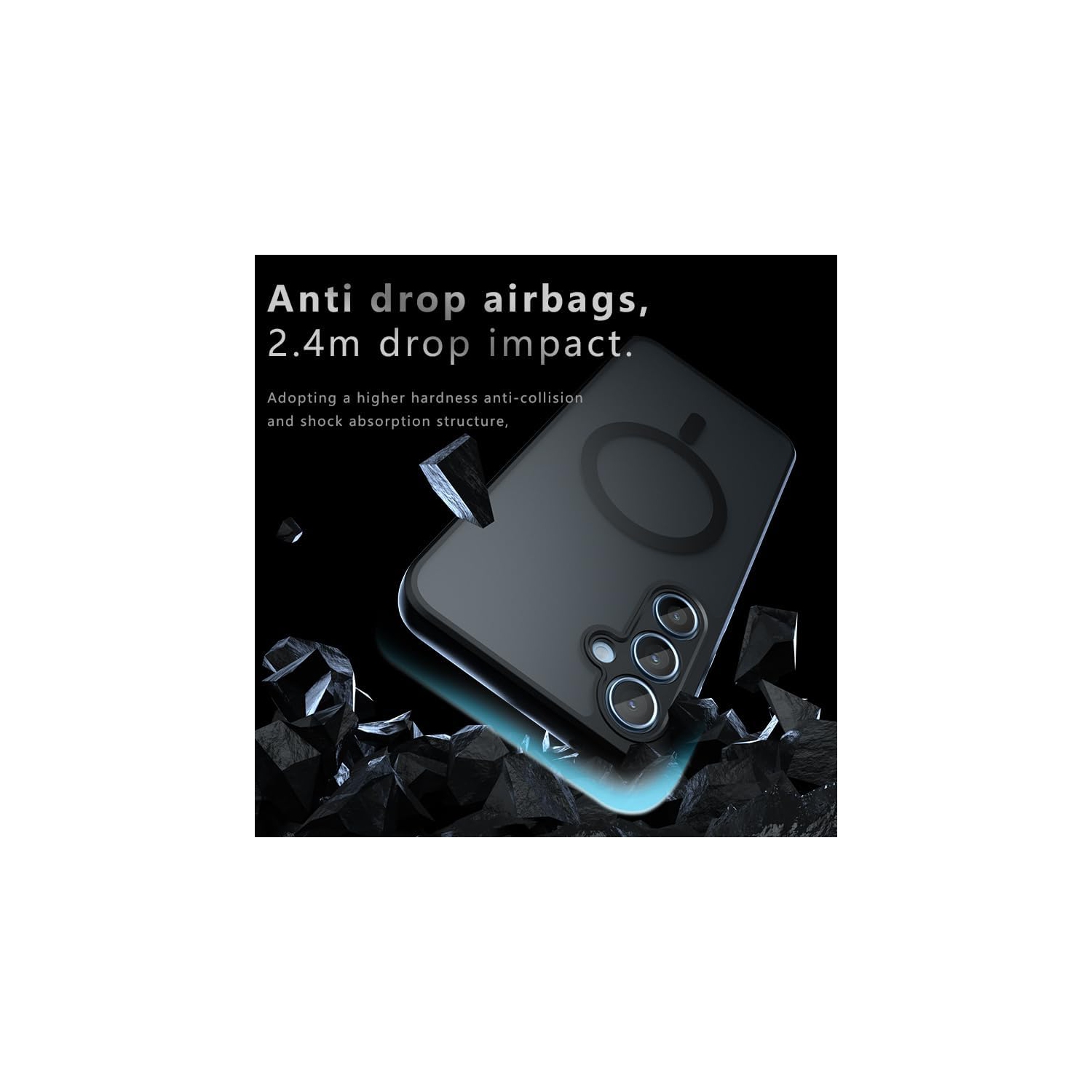 Convient à l'étui de téléphone mobile S24 de Samsung avec étui de protection magnétique givré résistant aux chutes qui ressemble à la peau compatible