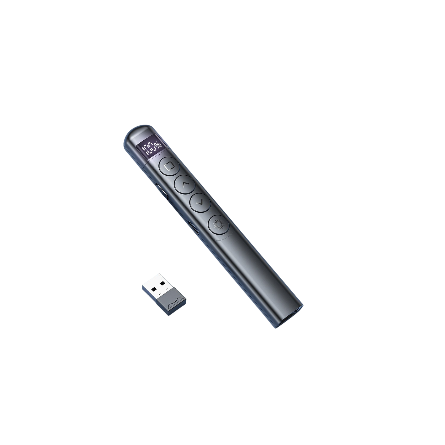 Multimedia Laser Presenter, Wireless Remote Control Presentation Pen, 100-meter Remote Control, Magnetic Receiver, Long Standby Time, Multi-OS