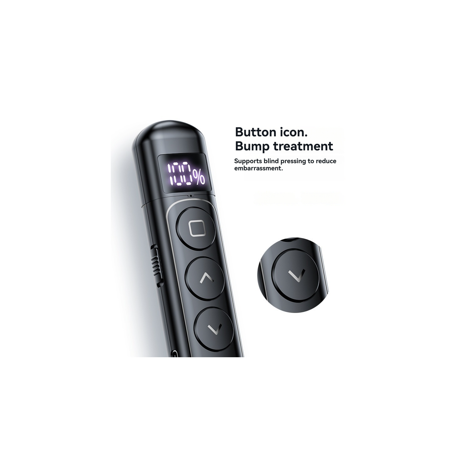 Multimedia Laser Presenter, Wireless Remote Control Presentation Pen, 100-meter Remote Control, Magnetic Receiver, Long Standby Time, Multi-OS