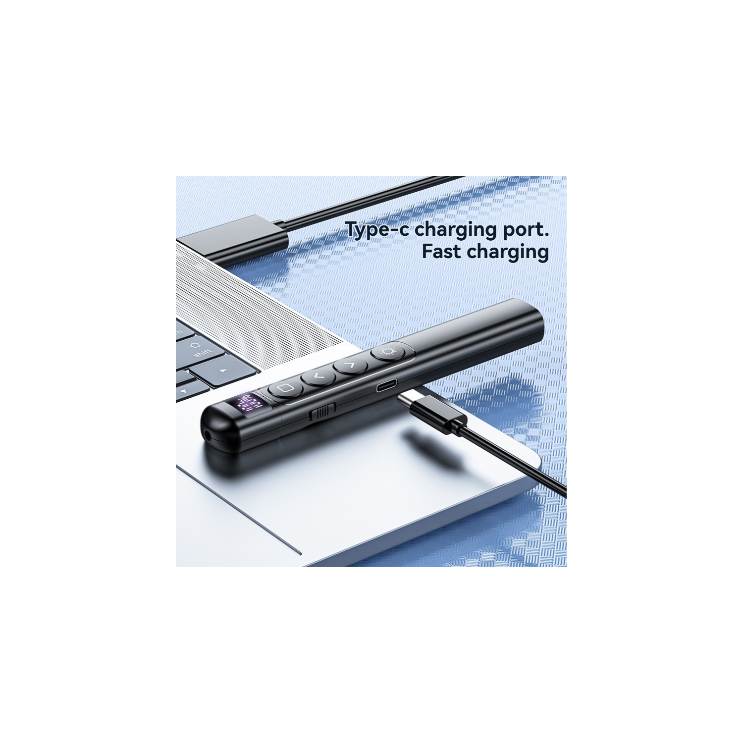 Multimedia Laser Presenter, Wireless Remote Control Presentation Pen, 100-meter Remote Control, Magnetic Receiver, Long Standby Time, Multi-OS