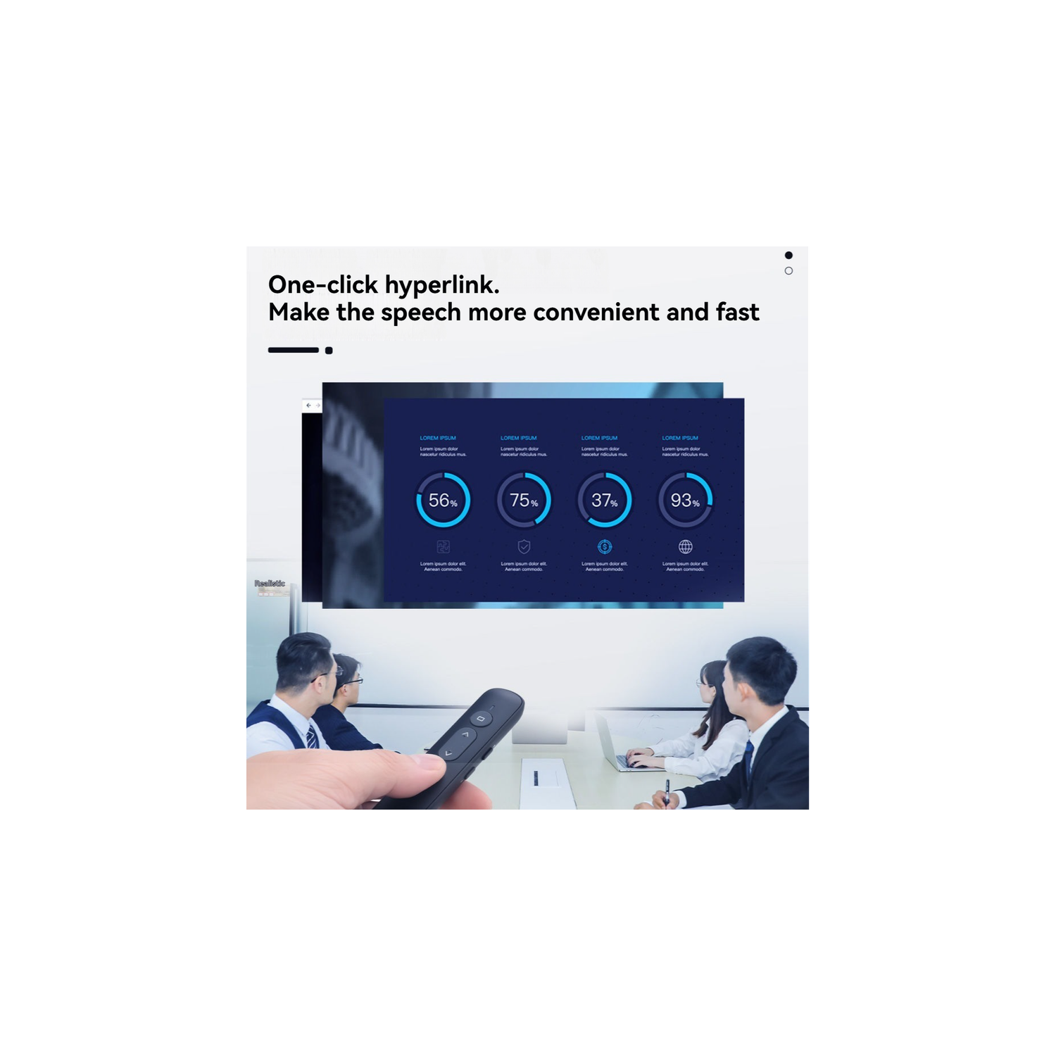 Pointeur laser sans fil, portée laser 200&nbsp;m, technologie sans fil 2,4&nbsp;GHz, prêt à l'emploi, compatibilité avec plusieurs systèmes