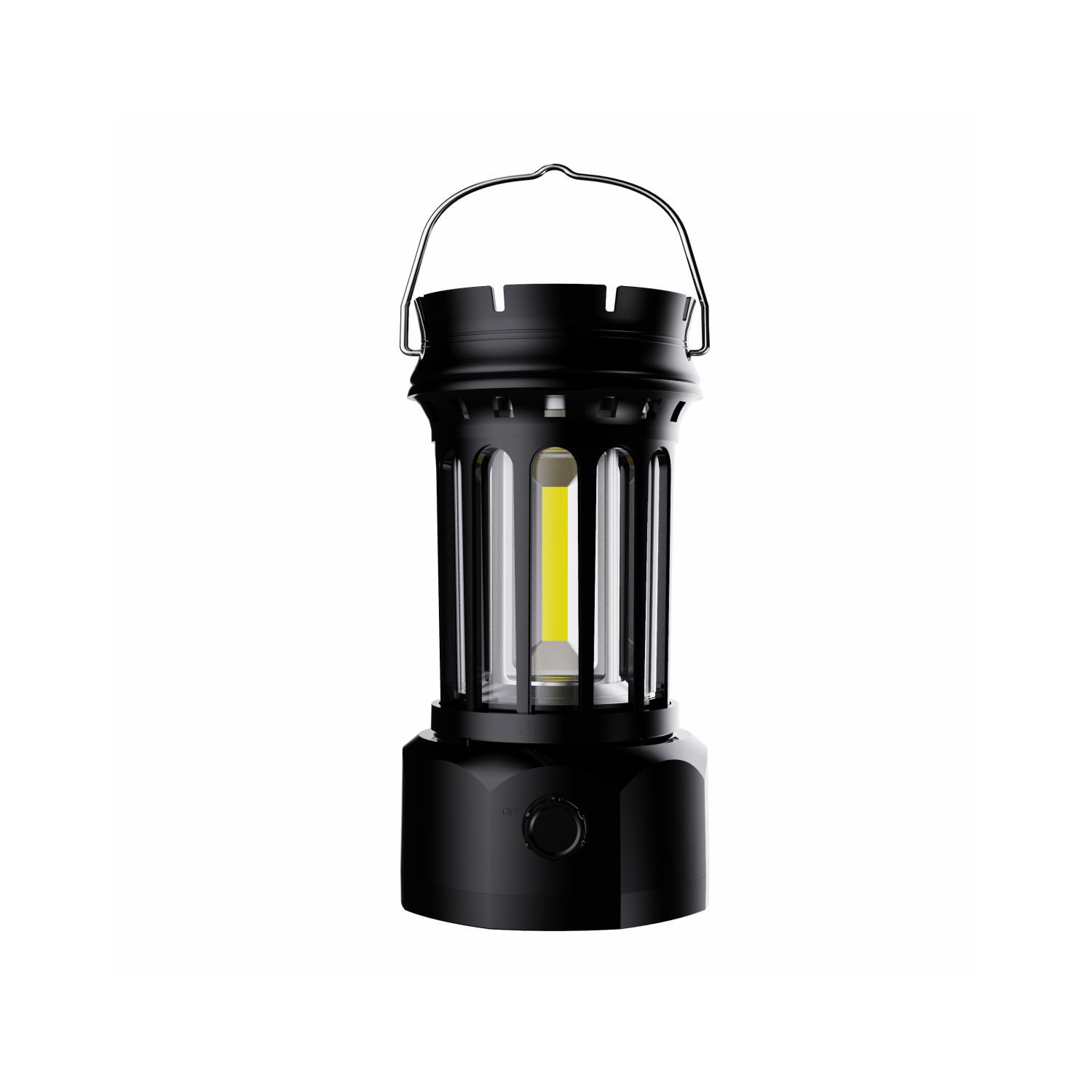 Nouvelle lampe de camping, lampe de camping solaire rétro, lampe de tente de camping extérieure, lampe de camping portative - L900BR Noir [Grand]