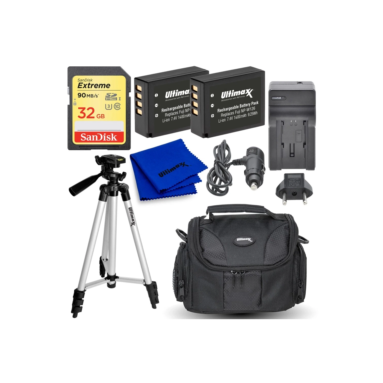 Ensemble d'accessoires avec batterie et trépied pour X100VI X‑T50 X‑T30 II X-Pro3 de Fujifilm