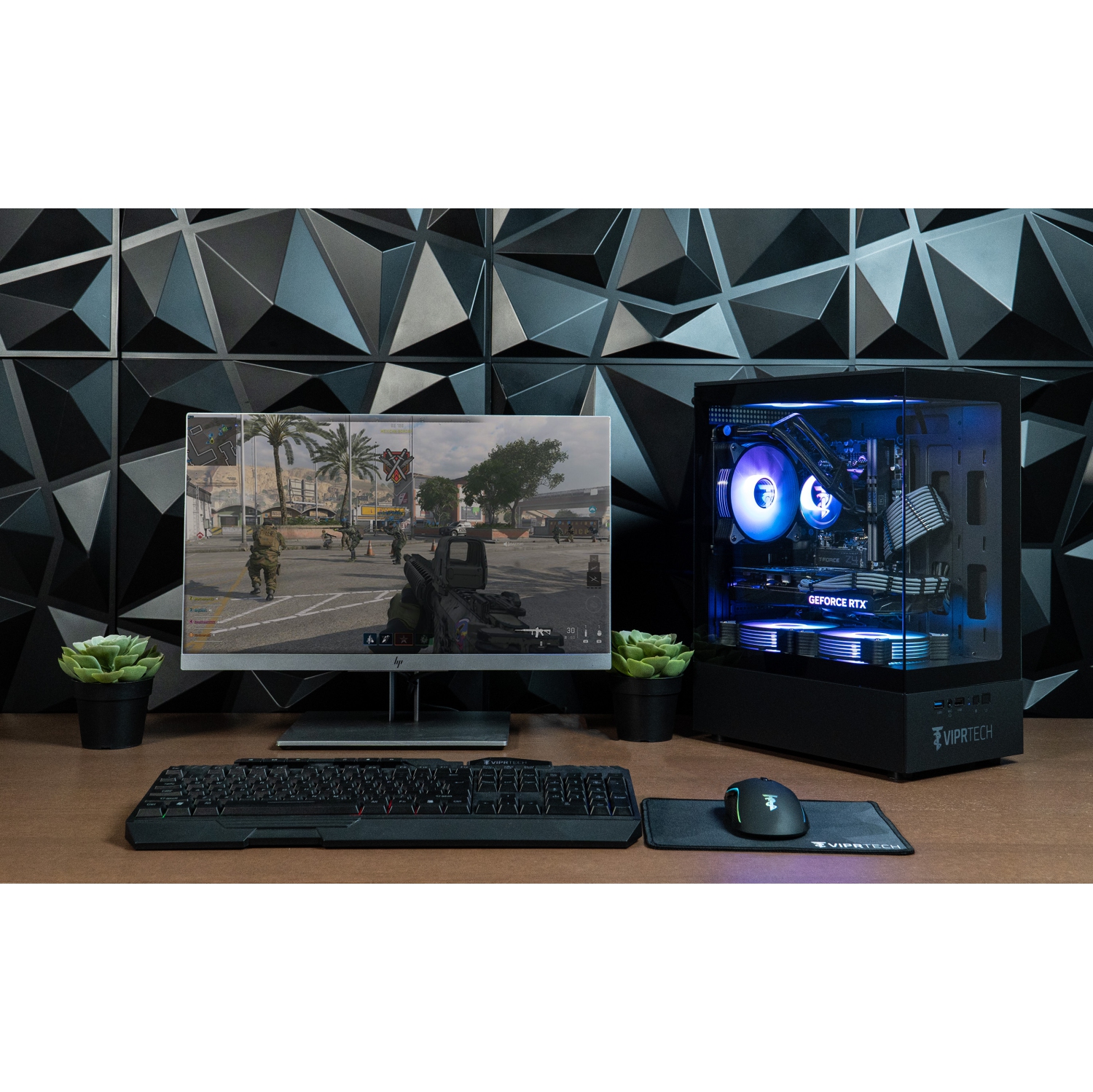 ViprTech Stryker 4.0 Liquid-Cooled PC - AMD Ryzen 7, NVIDIA RTX 5060 8GB, 16GB DDR4 3200, 1TB NVMe SSD, WiFi BT, Win 11 Pro, Gaming Desktop Computer
