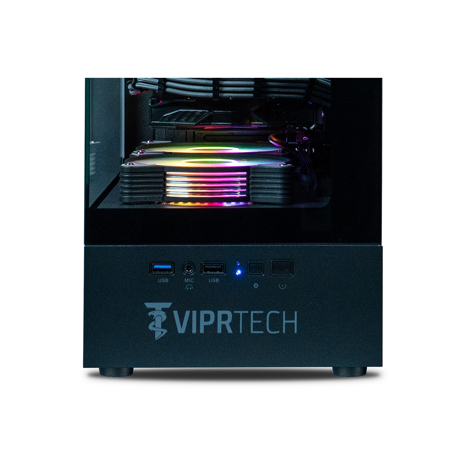 ViprTech Stryker 4.0 Liquid-Cooled PC - AMD Ryzen 7, NVIDIA RTX 5060 8GB, 16GB DDR4 3200, 1TB NVMe SSD, WiFi BT, Win 11 Pro, Gaming Desktop Computer