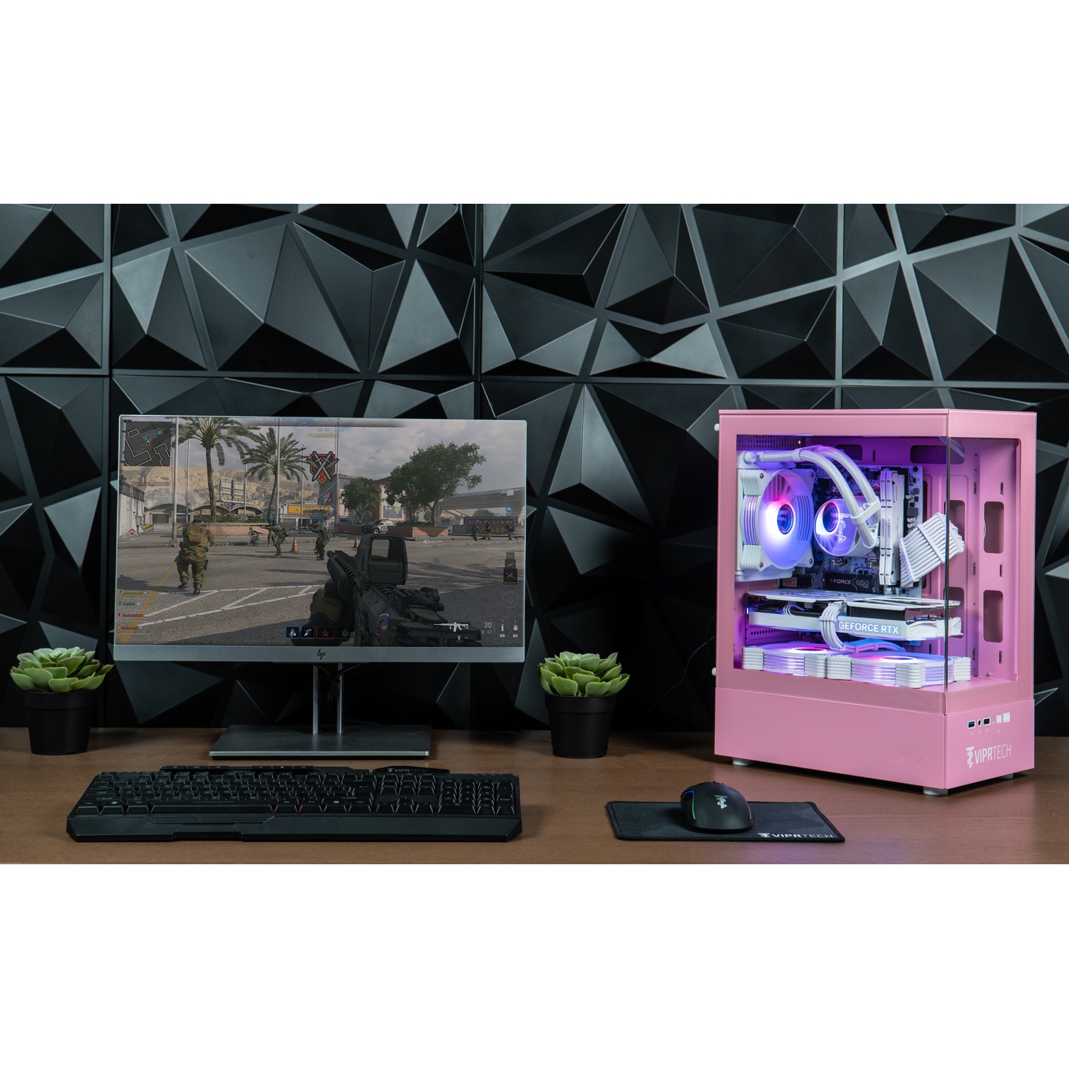 ViprTech Stryker 4.0 Liquid-Cooled PC - AMD Ryzen 7, NVIDIA RTX 5060 8GB, 16GB DDR4 3200, 1TB NVMe SSD, WiFi BT, Win 11 Pro, Gaming Desktop Computer
