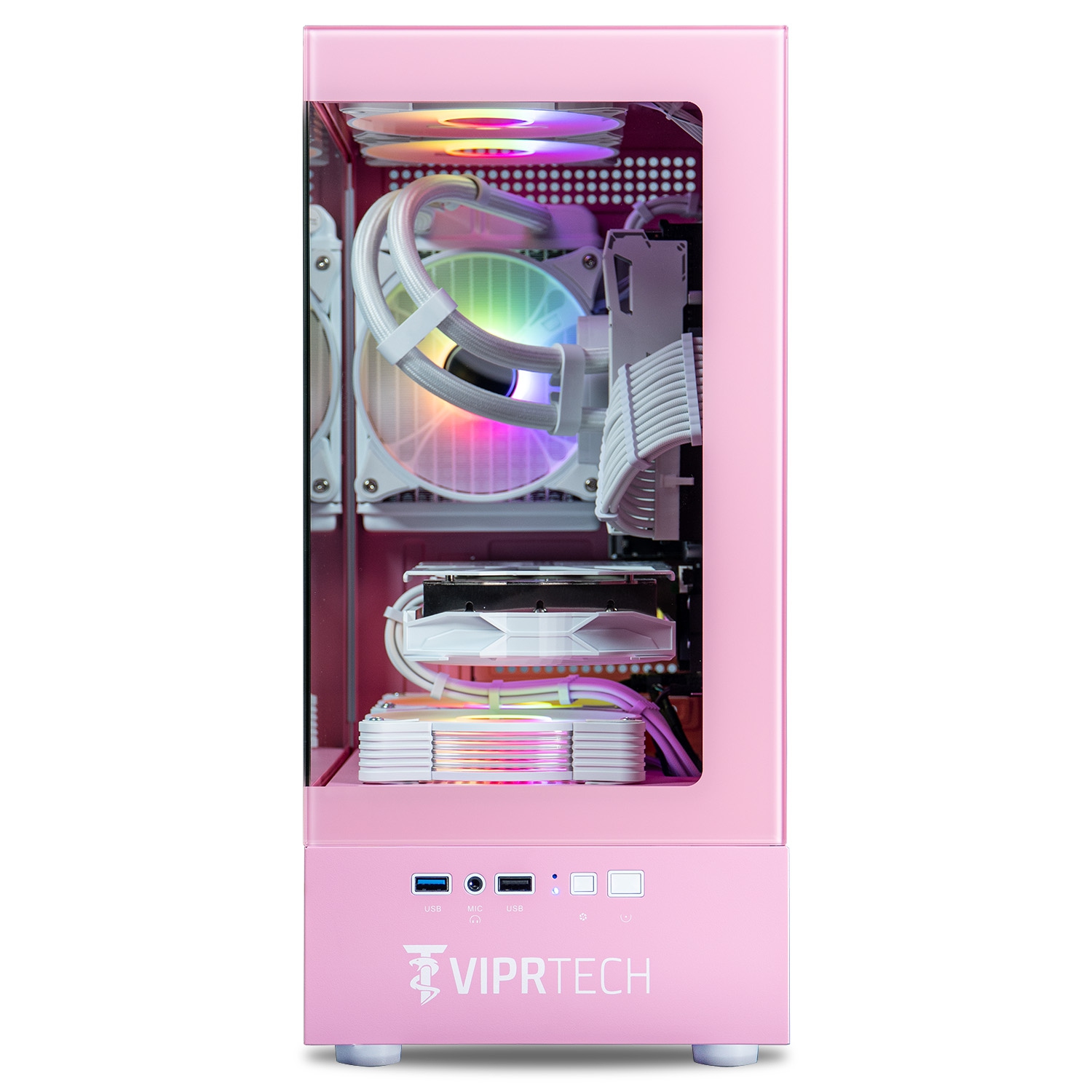 ViprTech Stryker 4.0 Liquid-Cooled PC - AMD Ryzen 7, NVIDIA RTX 5060 8GB, 16GB DDR4 3200, 1TB NVMe SSD, WiFi BT, Win 11 Pro, Gaming Desktop Computer
