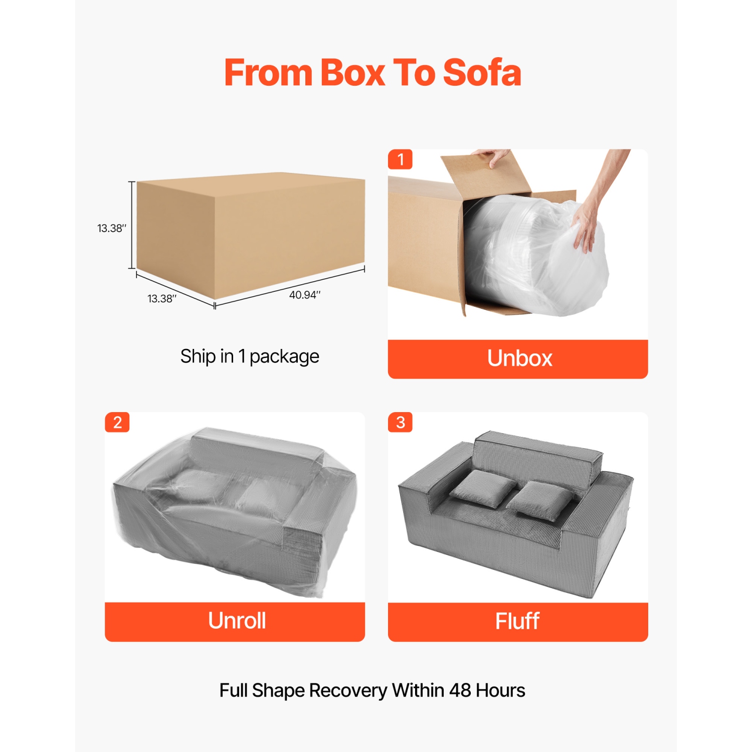 VEVOR 63-Inch Loveseat Sofa, 2-Seats Couch for Living Room, Modern Small Corduroy Couch with Pocket Springs, Soft Cushions, Comfy Loveseat for