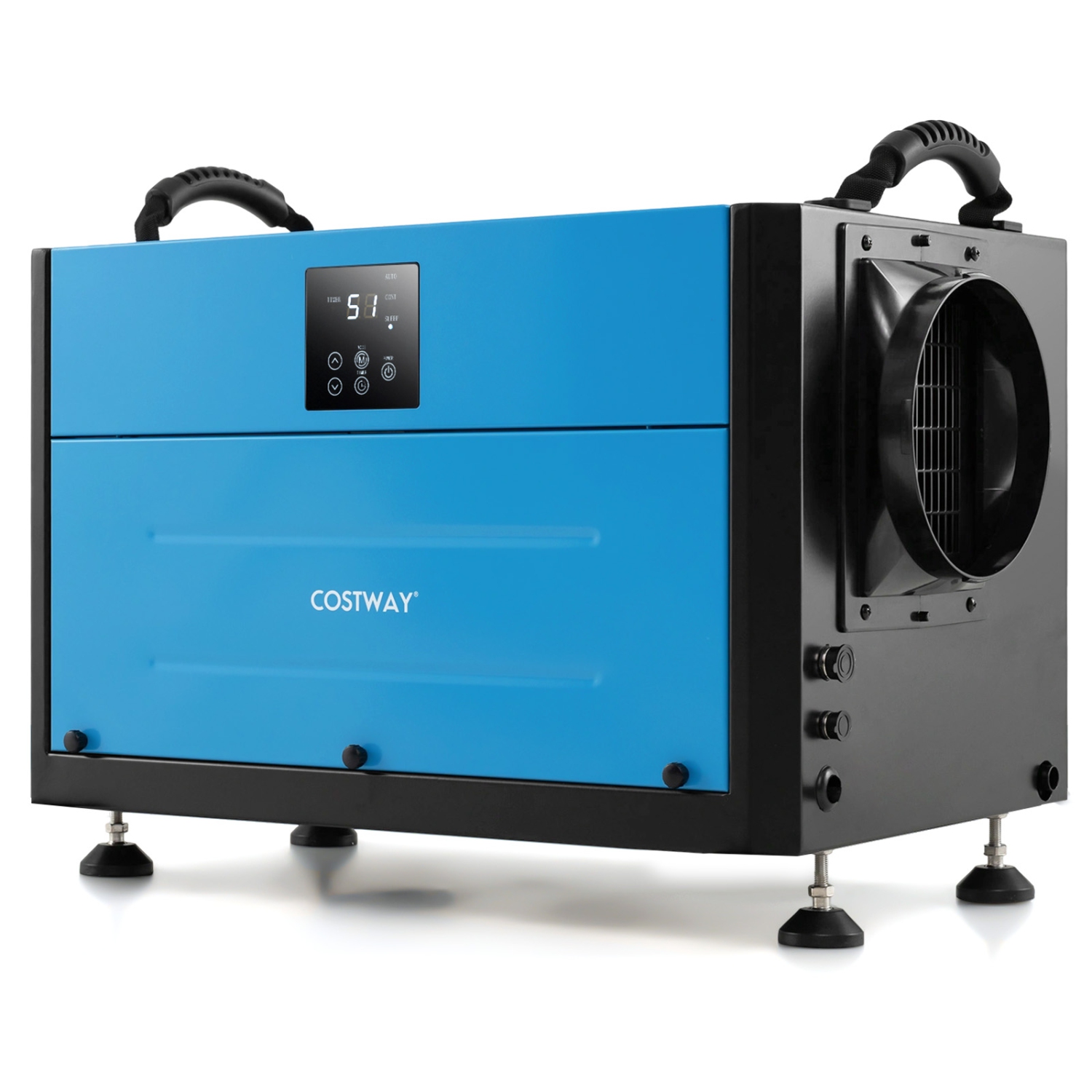 Costway 155/192 Pint Crawl Space Dehumidifier Commercial Dehumidifier with 3 Modes & 24H Timer Blue/White