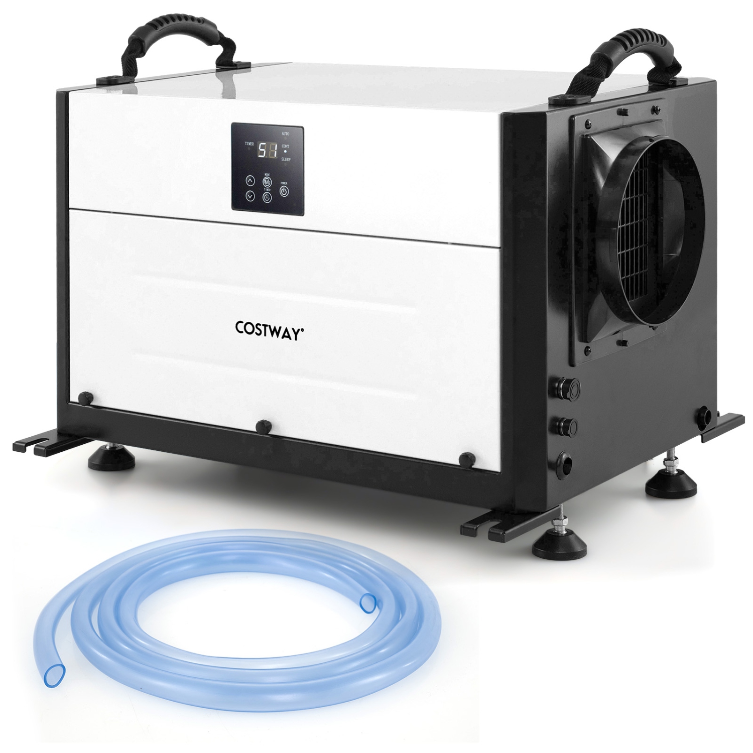 Costway 155/192 Pint Crawl Space Dehumidifier Commercial Dehumidifier with 3 Modes & 24H Timer Blue/White