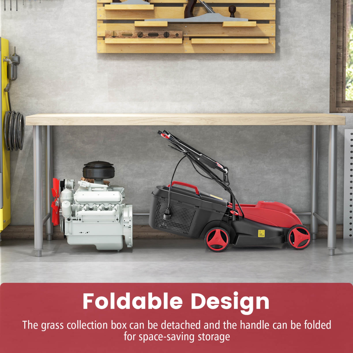 Tondeuse électrique filaire 10/12-AMP 13/14-Inch Walk-Behind de Costway avec boîte de collecte