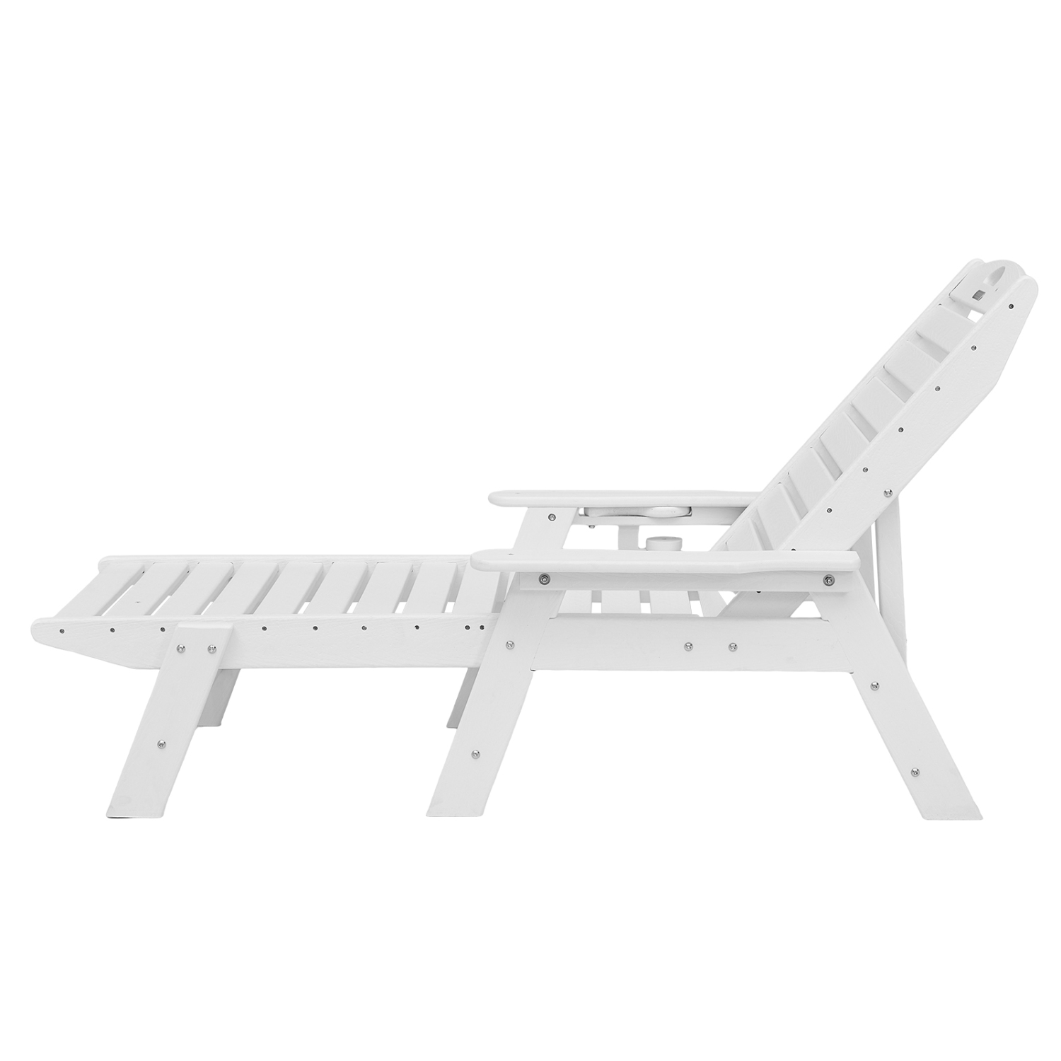 Chaise longue avec capacité VEVOR 400&nbsp;lb, chaise longue de jardin réglable à 6 positions, chaise longue d'extérieur en PEHD avec dossier et
