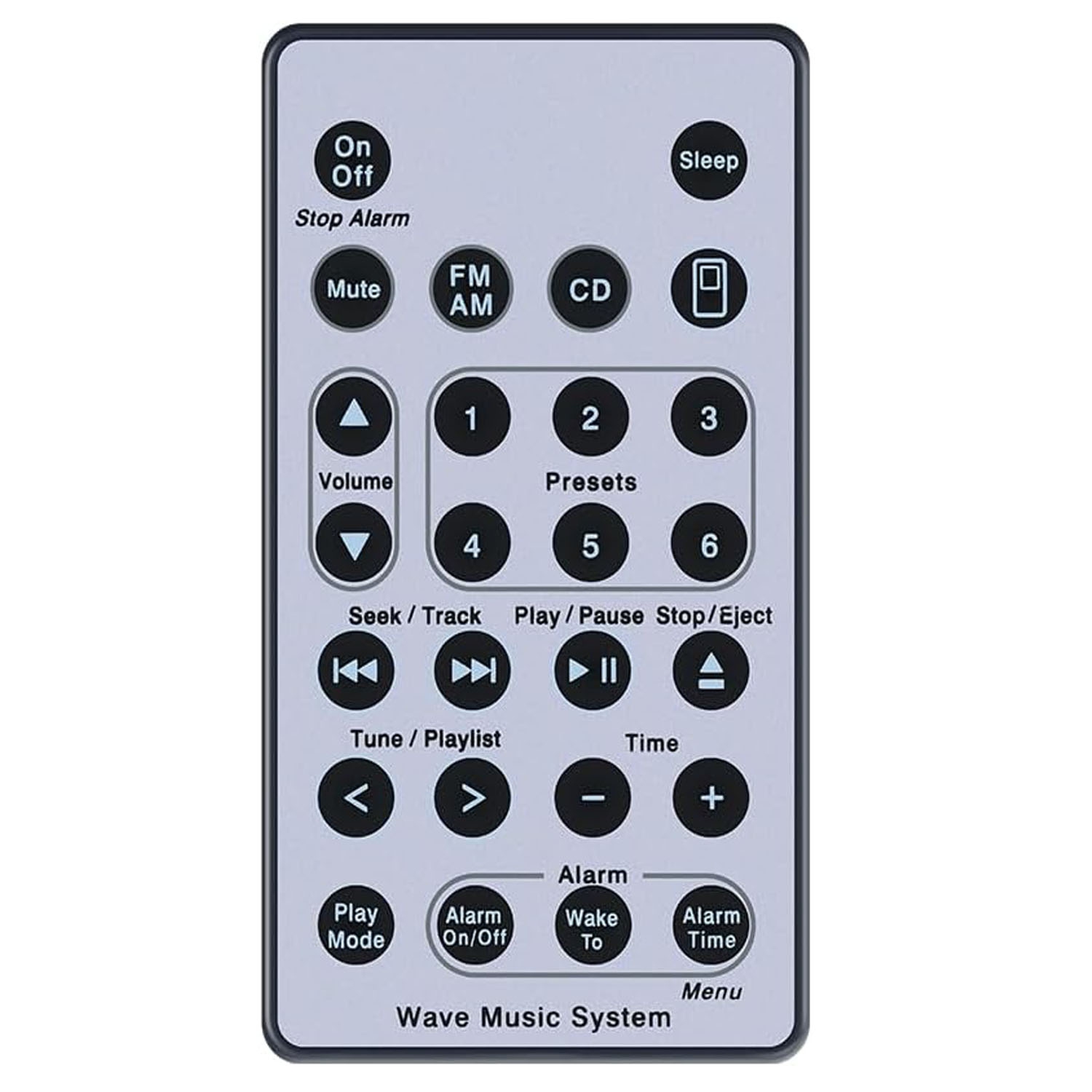 Replacement Remote Control For Bose Wave Silver Audio Device – Fits AWRCC1 AWRCC2 AWRCC3, Used
