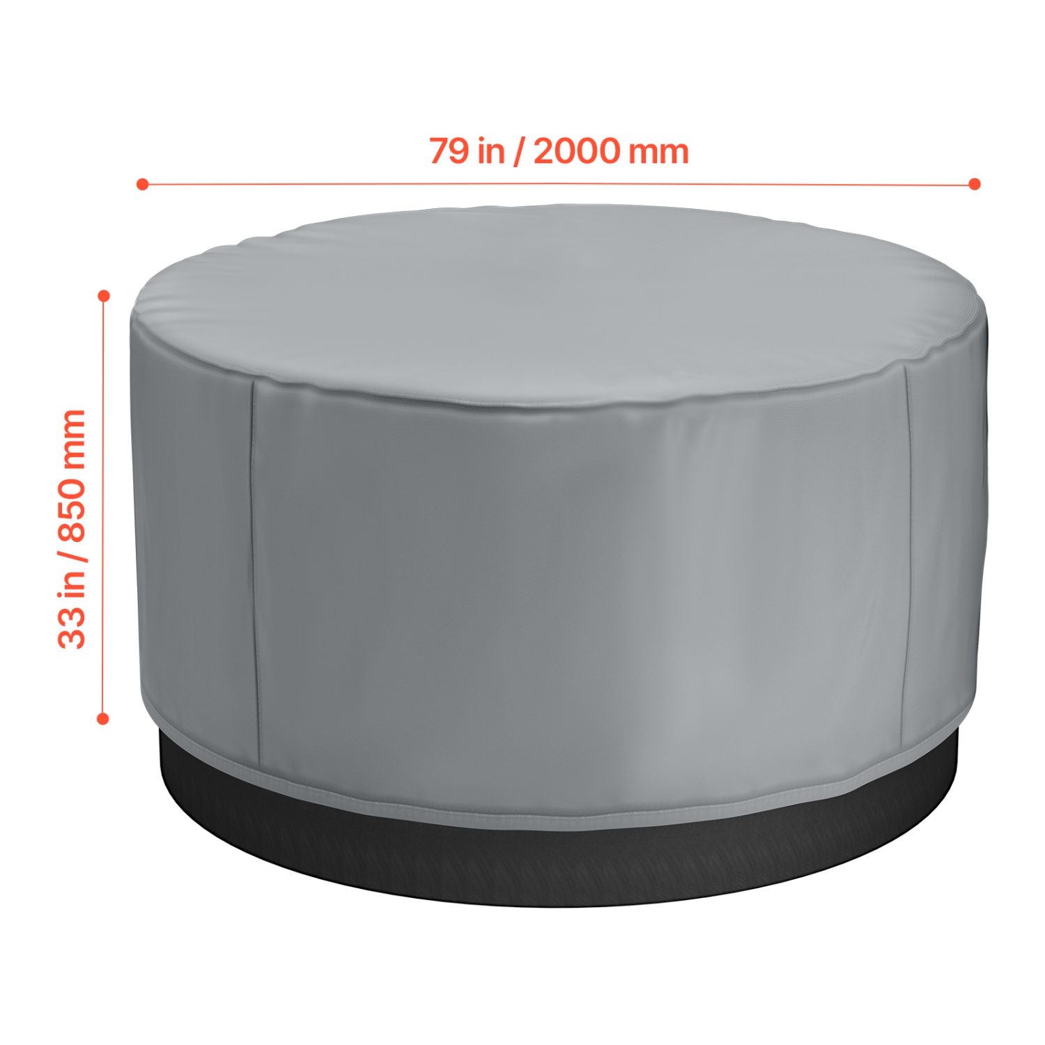 Housse pour spa d'extérieur de 79 x 79 x 33 po VEVOR, housse imperméable et imperméable pour spa, tissu Oxford robuste 420D et résistance à la