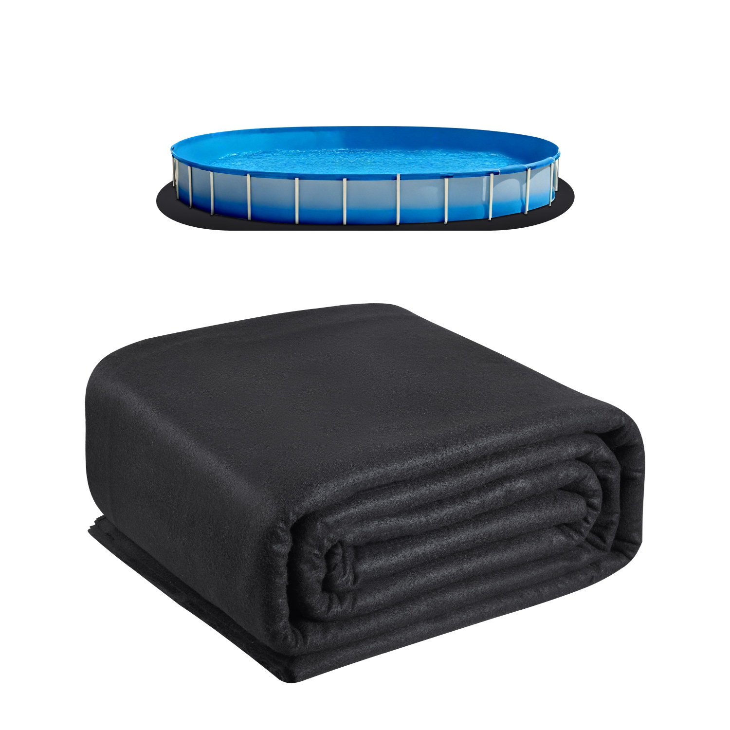 Doublure de piscine ovale VEVOR 12 x 24&nbsp;pi, doublure de piscine pour piscines hors terre, tapis de piscine très épais, protection contre les