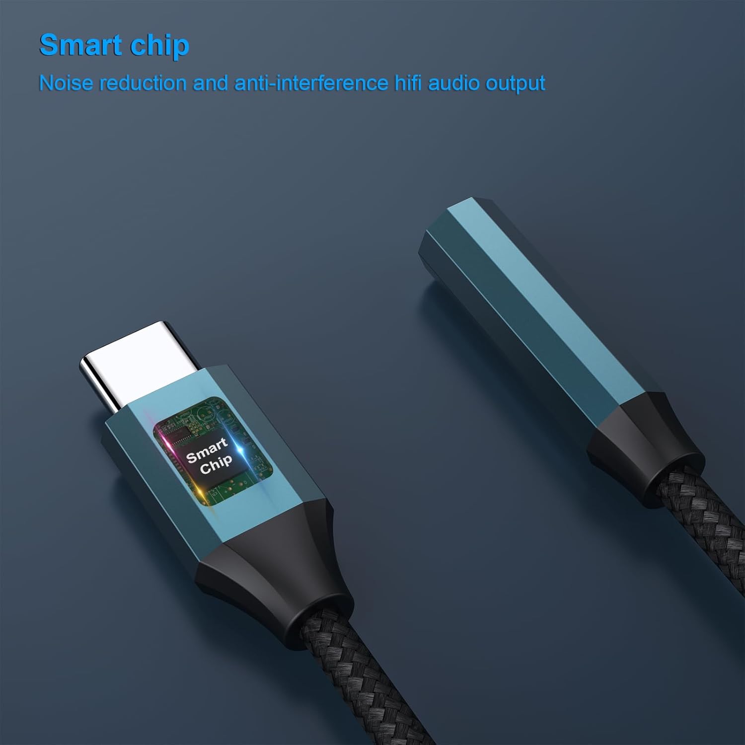 Adaptateur USB-C à 3,5 mm de BENFEI, avec convertisseur numérique-analogique, prise femelle pour écouteurs, gris