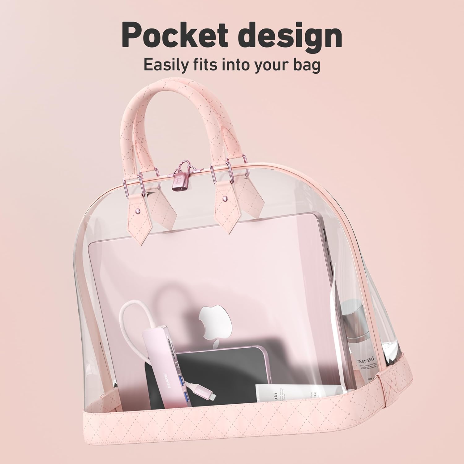 BENFEI 7-in-1 USB C Hub, HDMI 4K@60Hz, 2xUSB-A, USB-C Data, 100W PD, SD/TF Reader, Pink