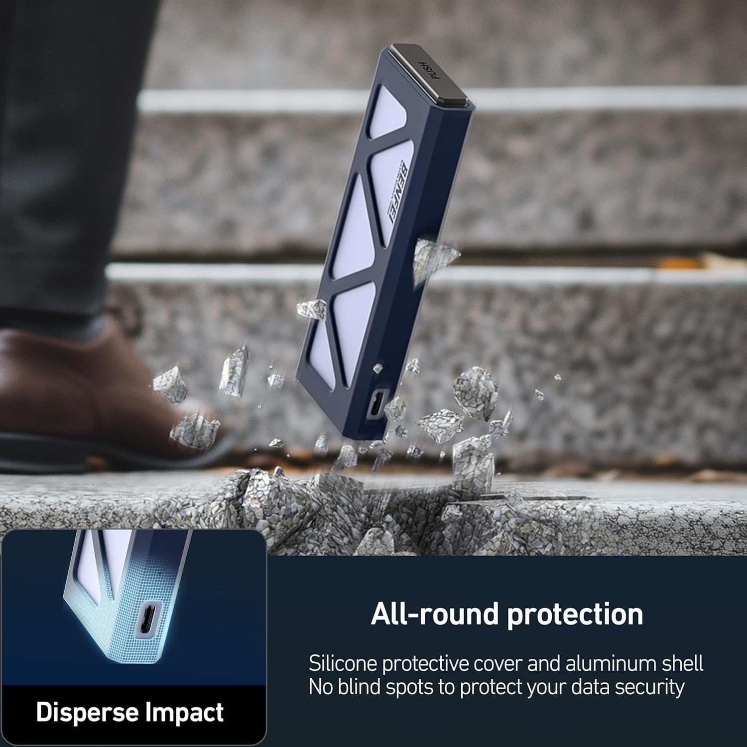 BENFEI M.2 NVME SSD Enclosure, USB-C 10Gbps, Tool-Free, Power Loss Protection, for 2230-2280