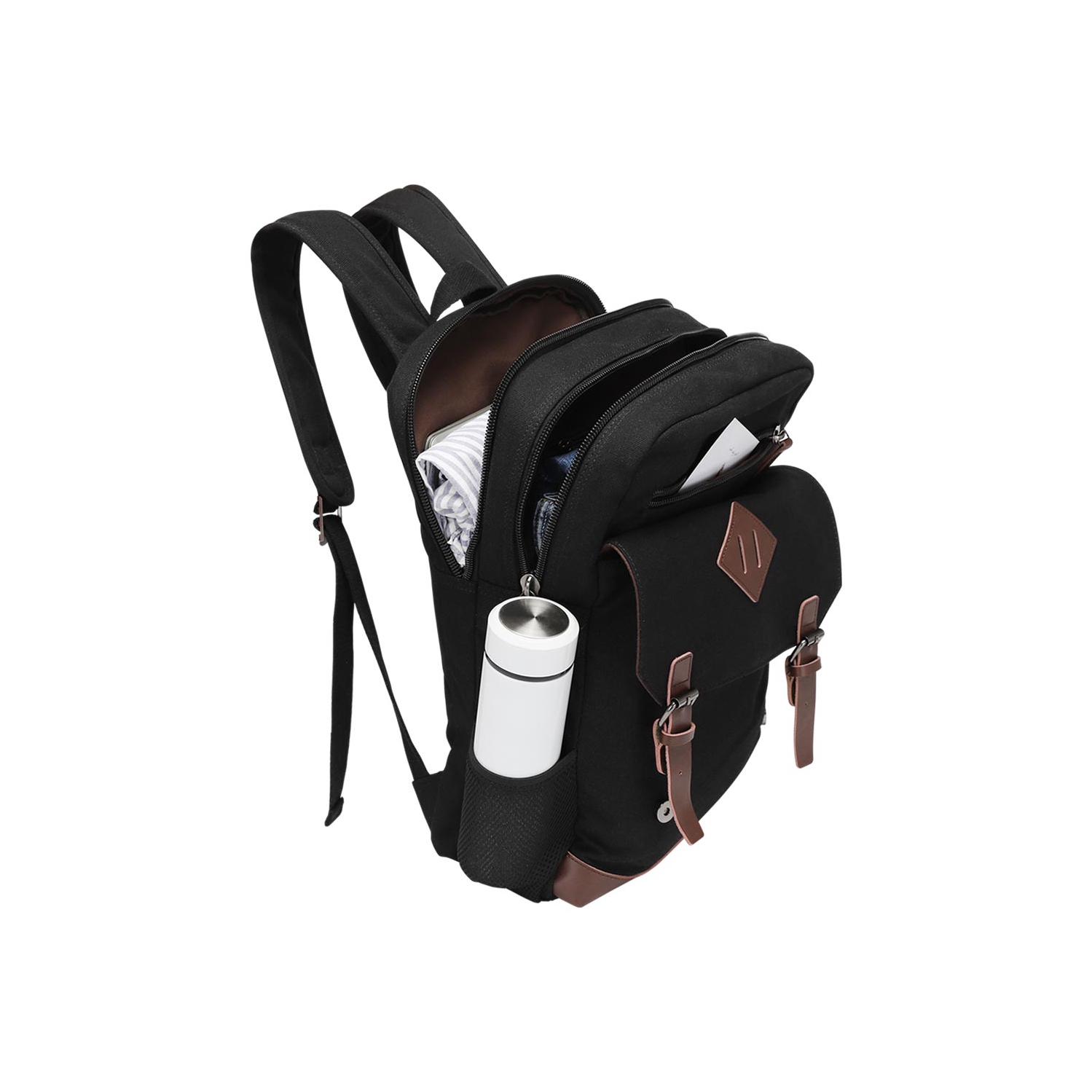 Sac à dos en toile pour femmes de Meidale | Sac à dos rétro qui convient à la plupart des portables de 15,6&nbsp;po, sac à livres avec port de