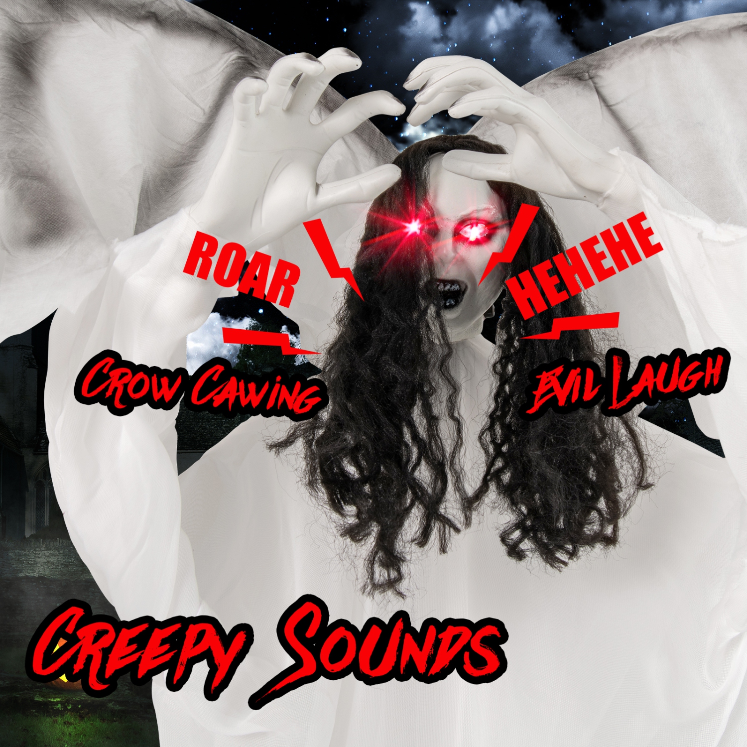 Gymax 6.6FT Halloween Animatronic Standing Angel Holding Book Haunted House Decoration